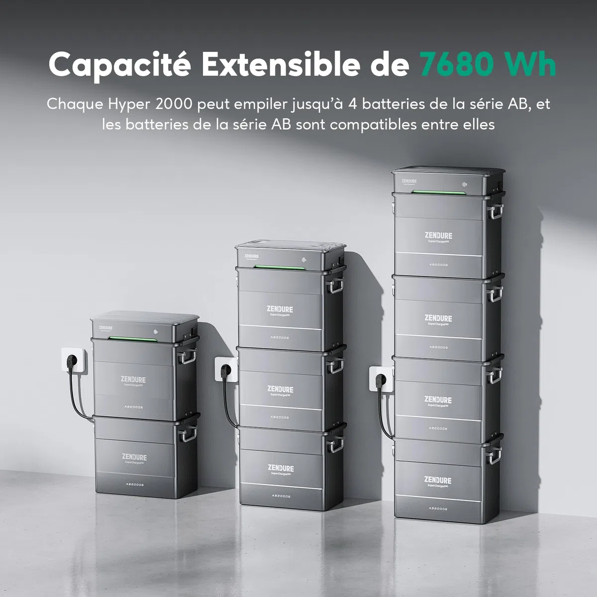 Zendure Solarflow Hyper 2000 avec AB2000L 1920Wh, Centrale Électrique de Balcon avec Entrée Solaire 1800W, HUB Intégré(Unité de Contrôle Intelligente) et Micro Onduleur, Biface Panneau Solaire 1 118W