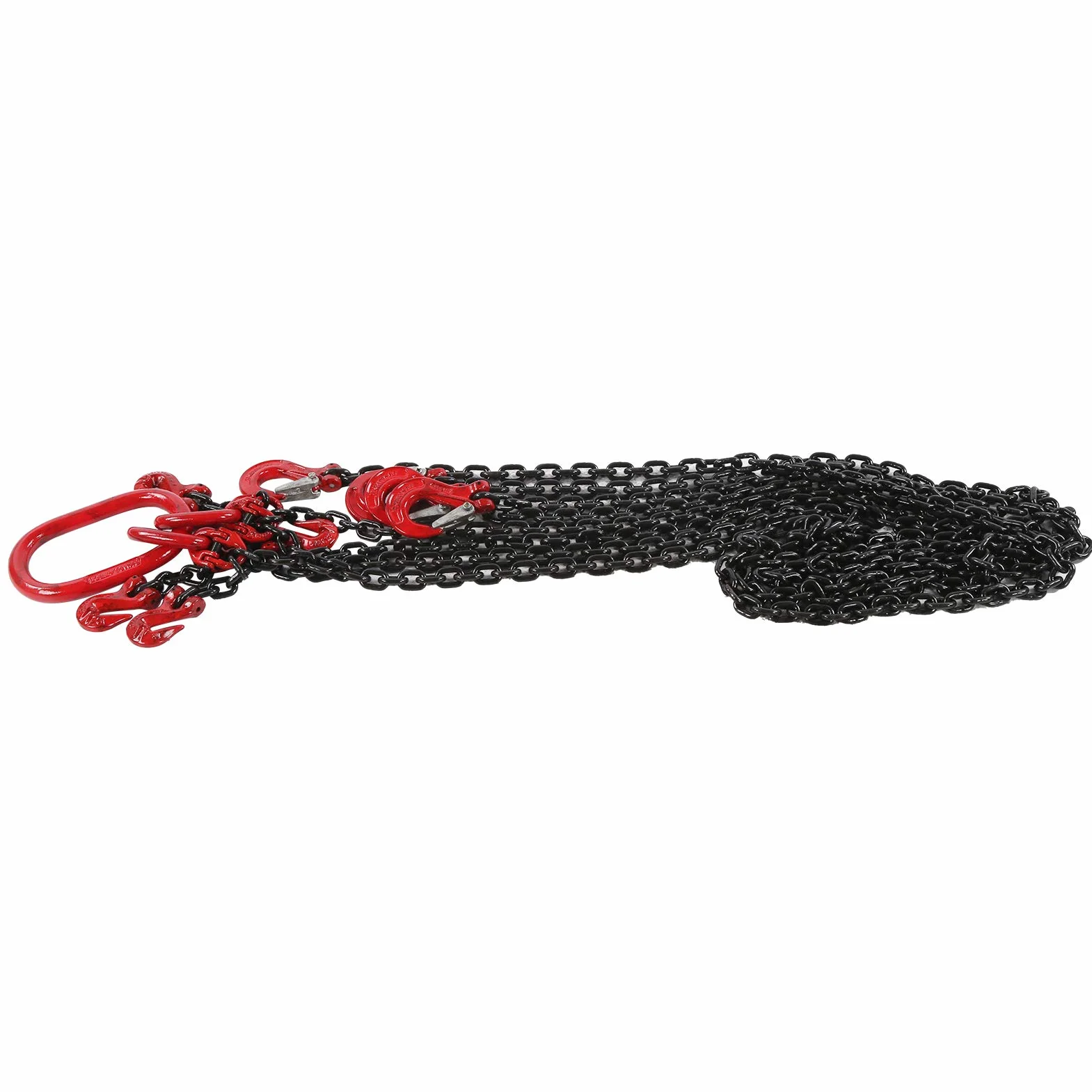 Élingue de Chaîne de Levage 4 Jambes, 6 mm, 2 Mètres, Capacité 4 Tonnes, pour Opérations de Levage Robustes