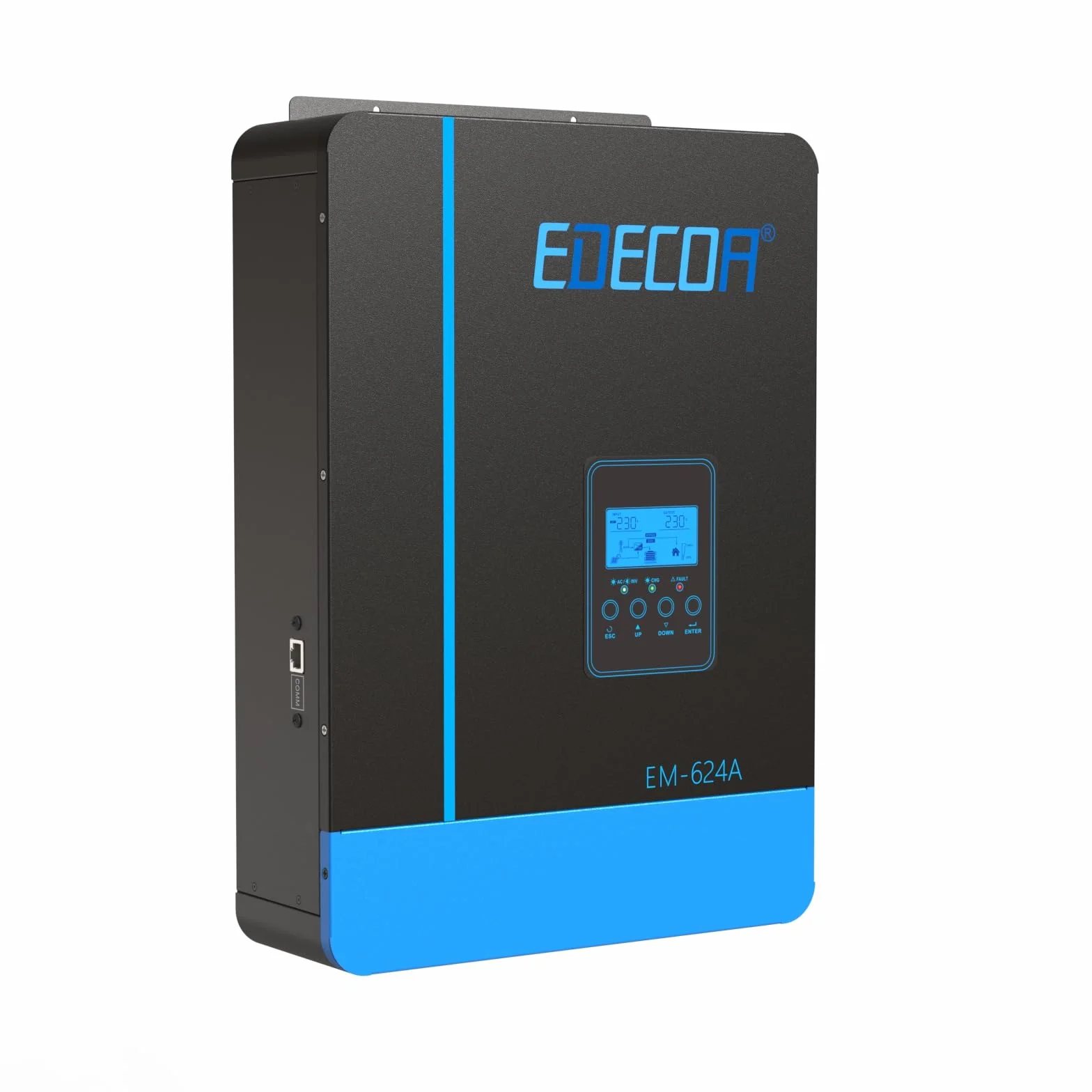 EDECOA 6200w Onduleur Hybride 48v 230v 7000VA Chargeur Solaire MPPT 110A Pur Sinus Off-Grid Chargeur de Batterie, priorité au réseau, régulateur de Charge Solaire (Module WiFi Compatible)