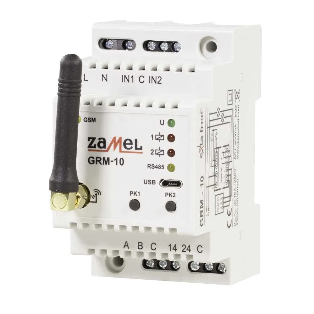 Hochmodern, Einfach zu bedienen, Schnell zu installieren, zuverlässig, zukunftsweisend, Telefonsteuerung, energiesparend, Bequem zu steuern, 2-Kanal-GSM-Controller GRM-10 Exta Free Zamel
