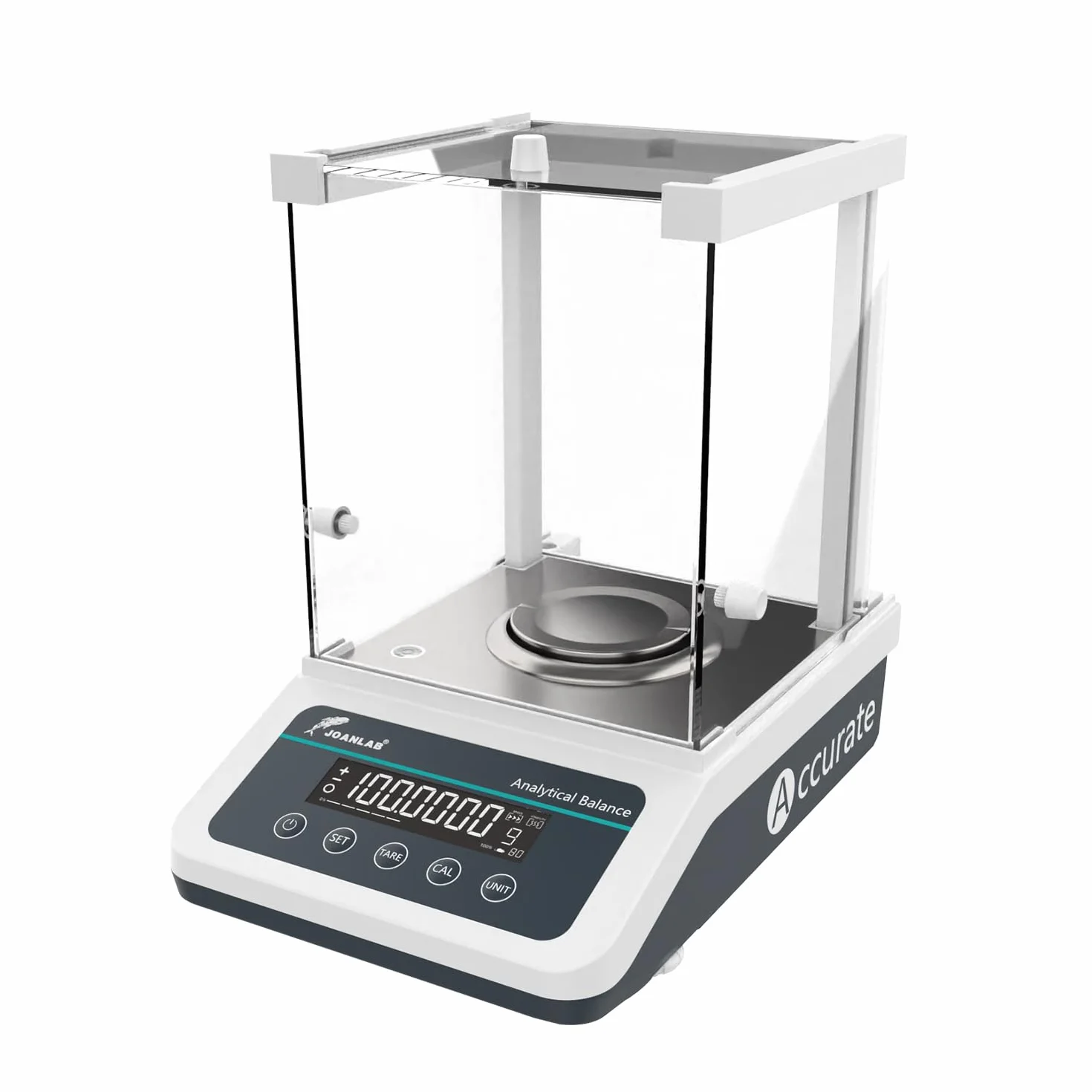 JOANLAB Balance Analytique 120g x 0.1mg, Balance de Laboratoire Professionnelle avec Calibration Externe, 0.0001g de Précision pour Laboratoire, Bijouterie