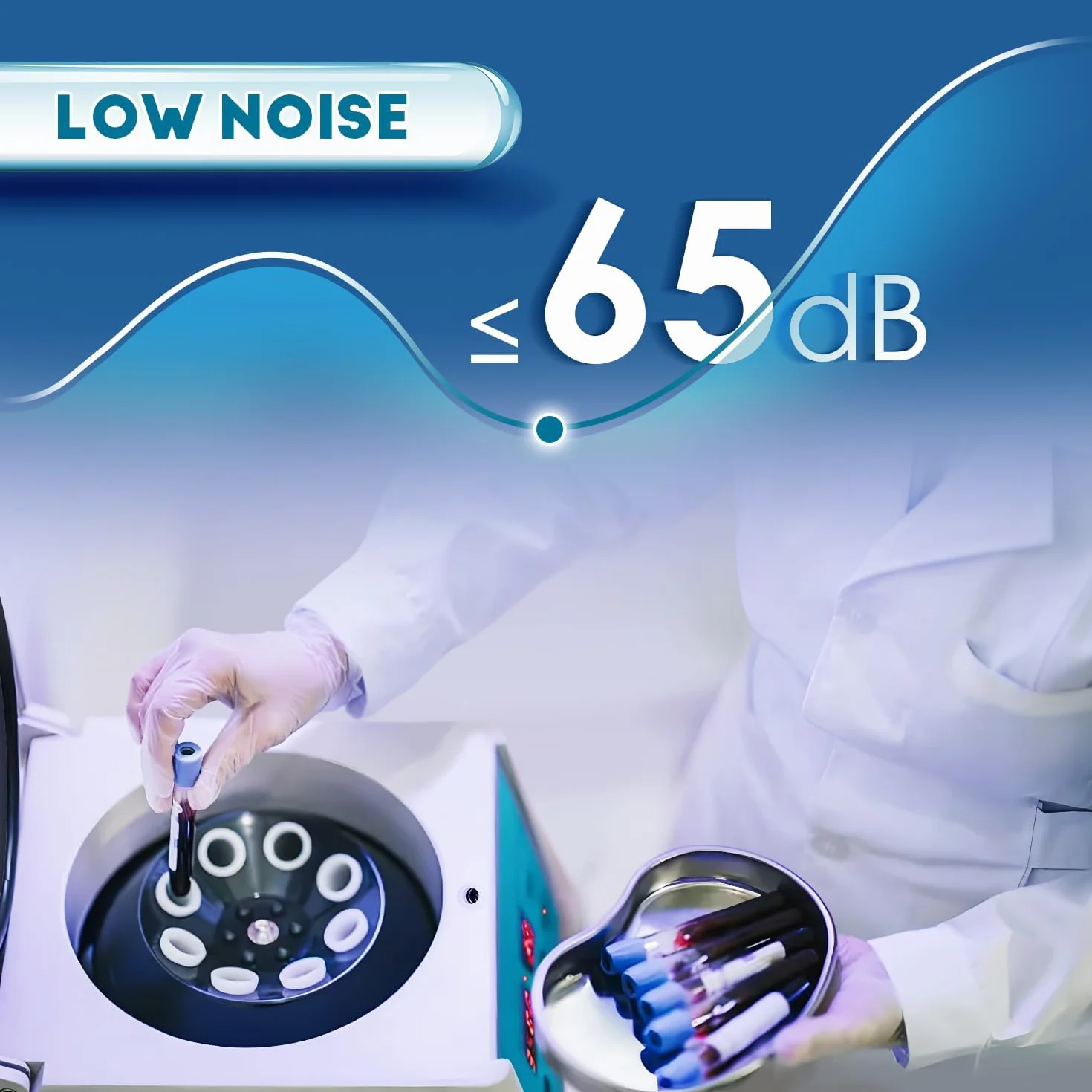 CGOLDENWALL Centrifugeuse de laboratoire 8x15ml Affichage LED, 4000rpm, 99min Timing, 1880xg, pour Tubes Vacutainer 5-10ml & Tubes Centrifuge 10-15ml, Centrifugeuse PRP à faible vibration (EU)