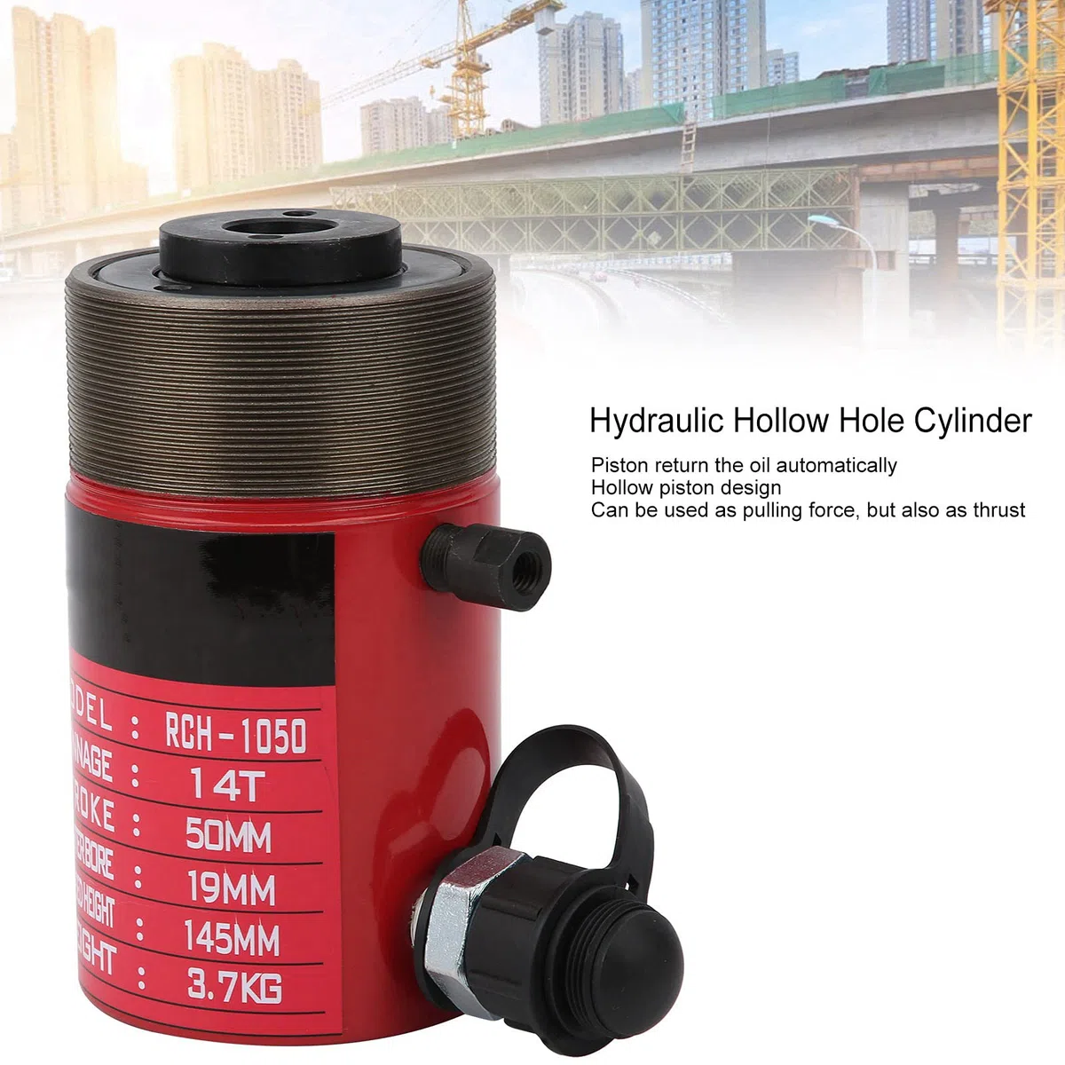 Acouto Cylindre Hydraulique 14T Outil électrique à Piston à Trou Creux séparé Produits Industriels RCH-1050 pour une Utilisation Finement Posse Cylindre HydrauliqueCylindre à Trou Creux