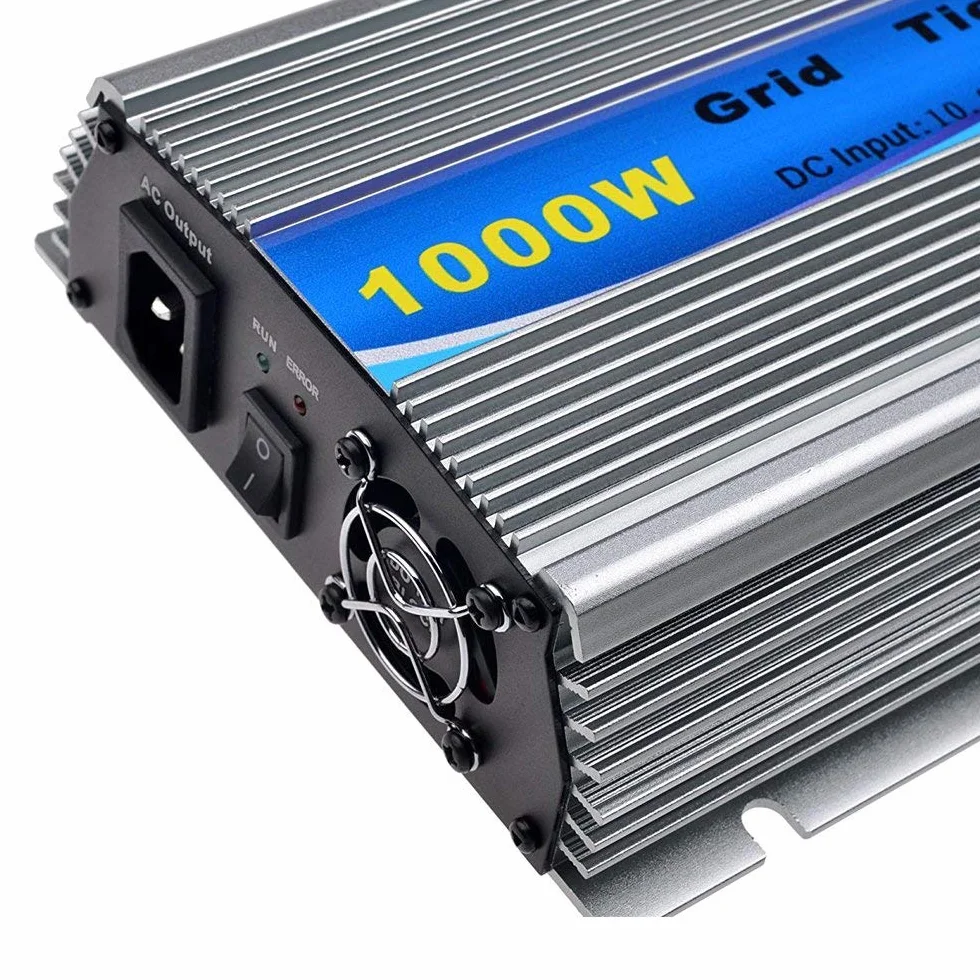 Y&H Onduleur solaire MPPT - 1000 W - Entrée solaire 15-28 V CC - Pour panneau solaire 12 V - Sortie CA 190 V-260 V - Alimentation sinusoïdale pure reliée
