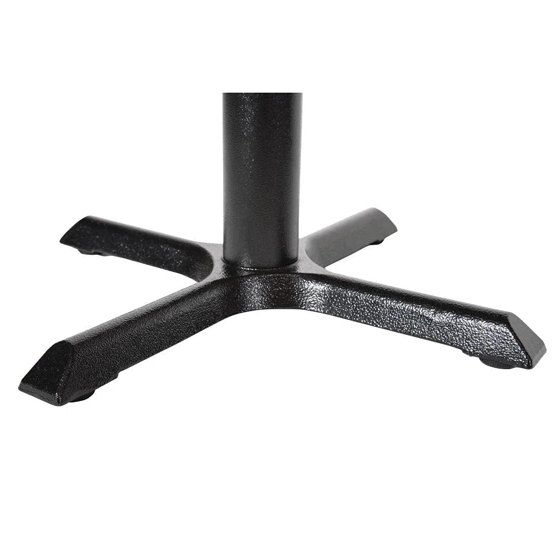Bolero Pied de Table en Fonte, Noir, Dimensions : 720(H)x 395(L)mm, Hauteur Standard, Usage Intérieur & Extérieur, Compatible Plateaux Ronds jusqu'à 800 mm, GD385