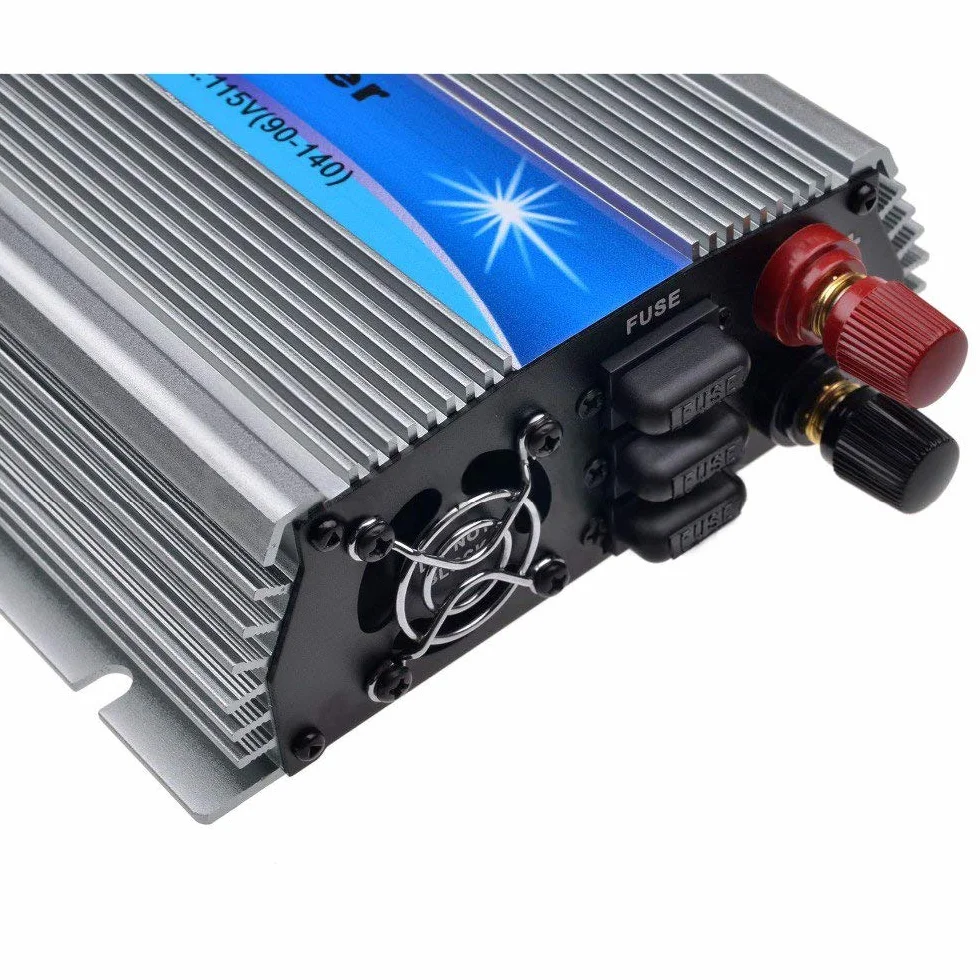 Y&H Onduleur solaire MPPT - 1000 W - Entrée solaire 15-28 V CC - Pour panneau solaire 12 V - Sortie CA 190 V-260 V - Alimentation sinusoïdale pure reliée