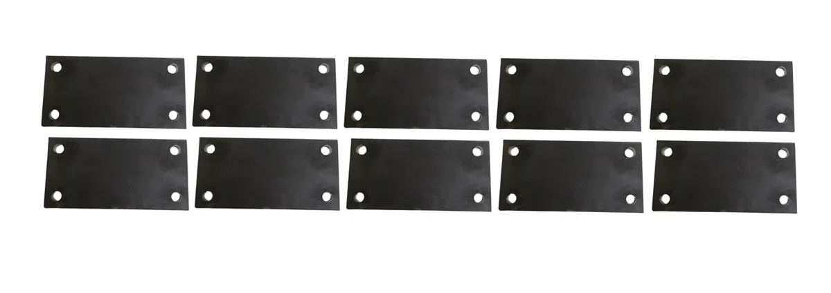 LeMétal – Platines acier rectangle 200x100x5 percée en lot de 10