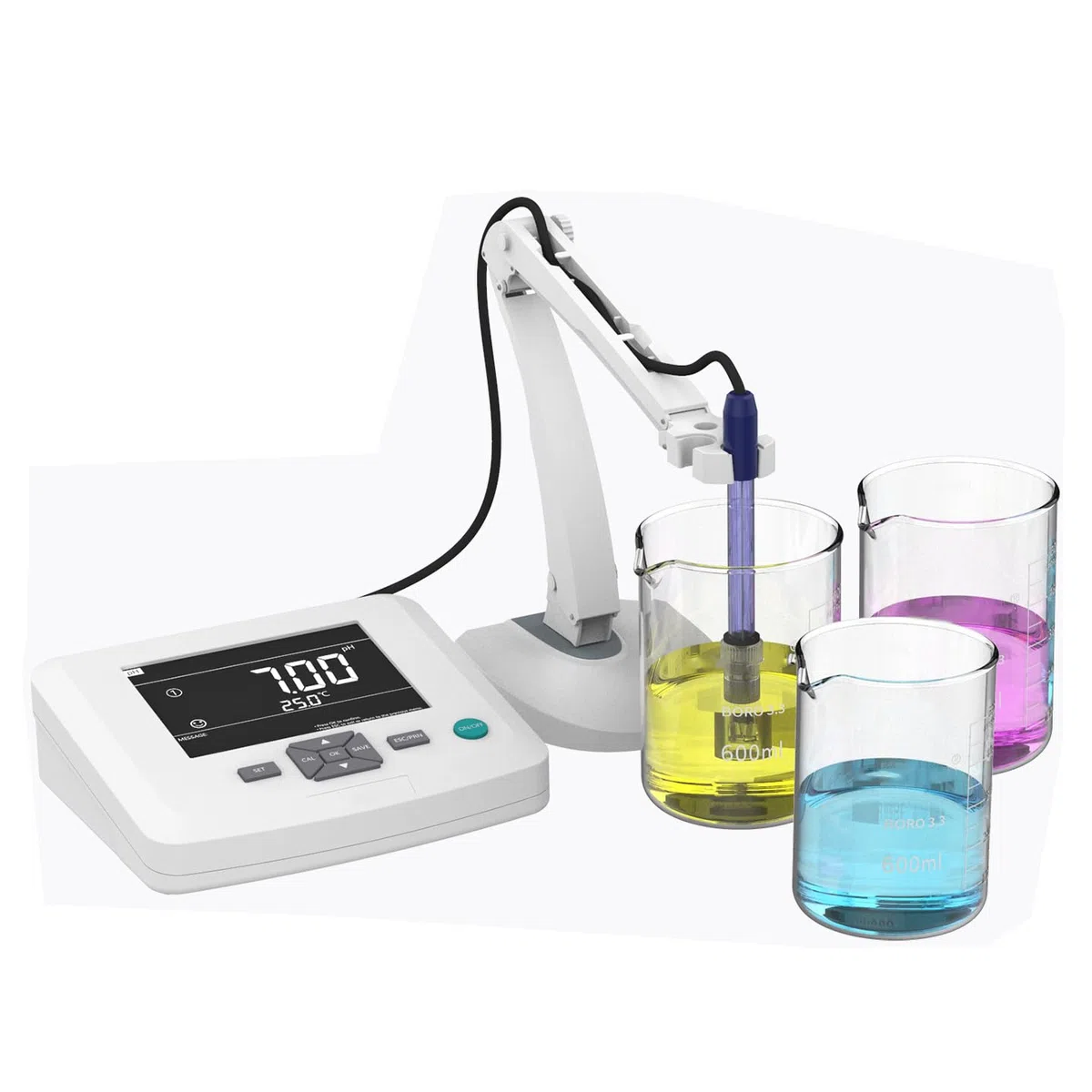 PH mètre pour test de qualité de l'eau, testeur de température PH/ORP/haute précision, étalonnage automatique de 1 à 3 points, stockage de 200 ensembles de données pour la recherche et l'industrie