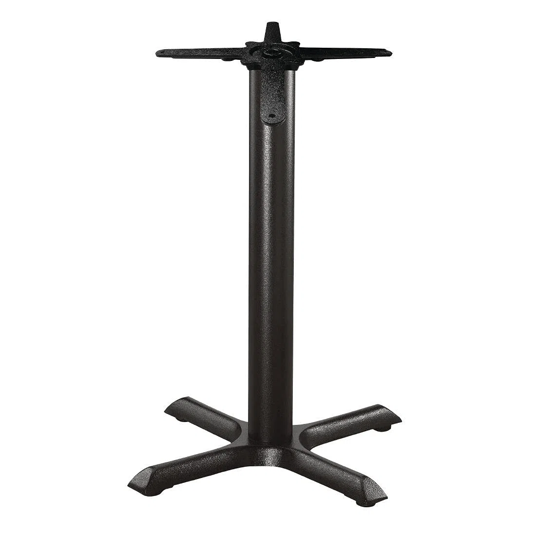 Bolero Pied de Table en Fonte, Noir, Dimensions : 720(H)x 395(L)mm, Hauteur Standard, Usage Intérieur & Extérieur, Compatible Plateaux Ronds jusqu'à 800 mm, GD385
