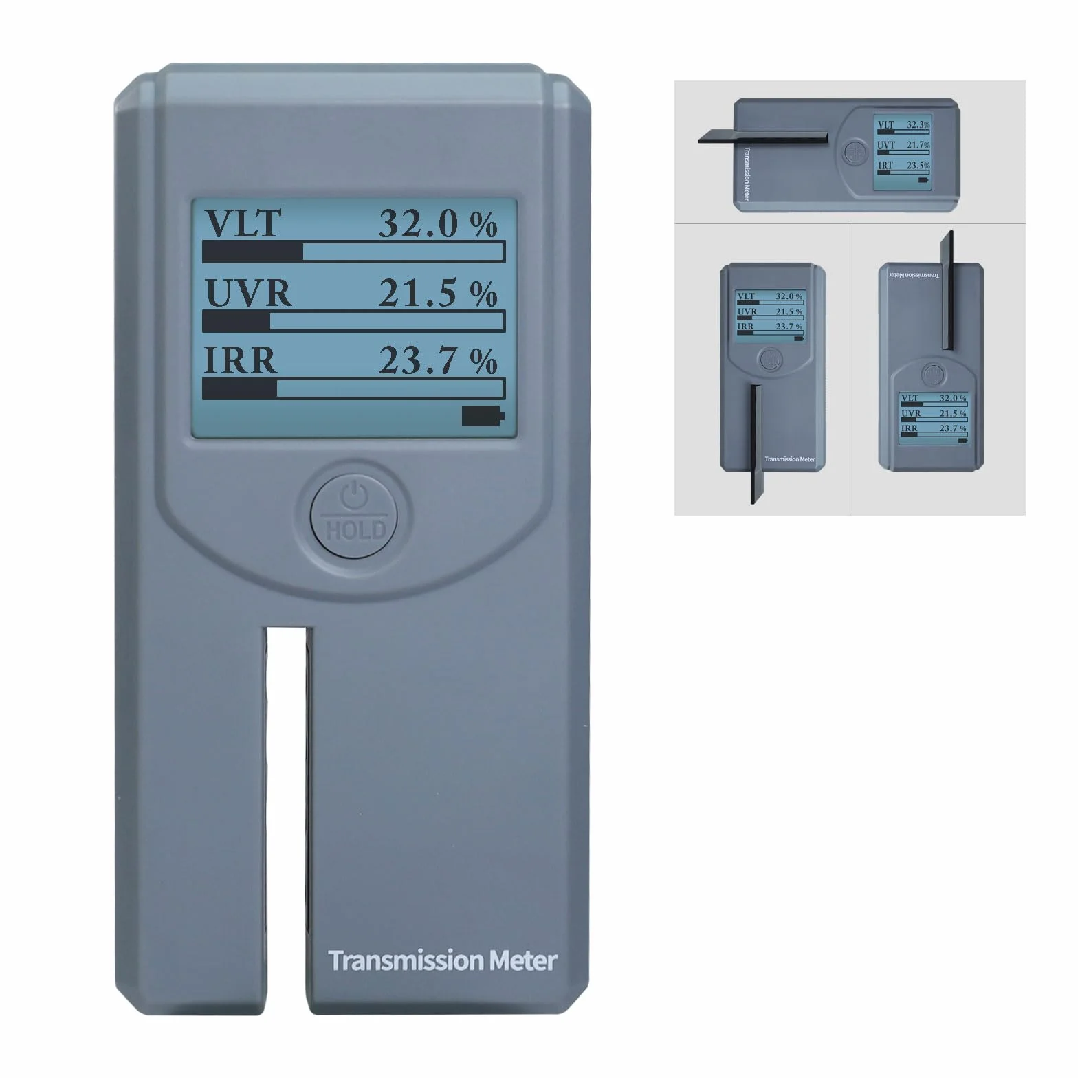 Tintmètre Portable Testeur de teinte de vitre avec écran Rotatif Automatique, Calibration Automatique, Mesure de la transmission et du rejet de la lumière visible (VL), des UV et des IR
