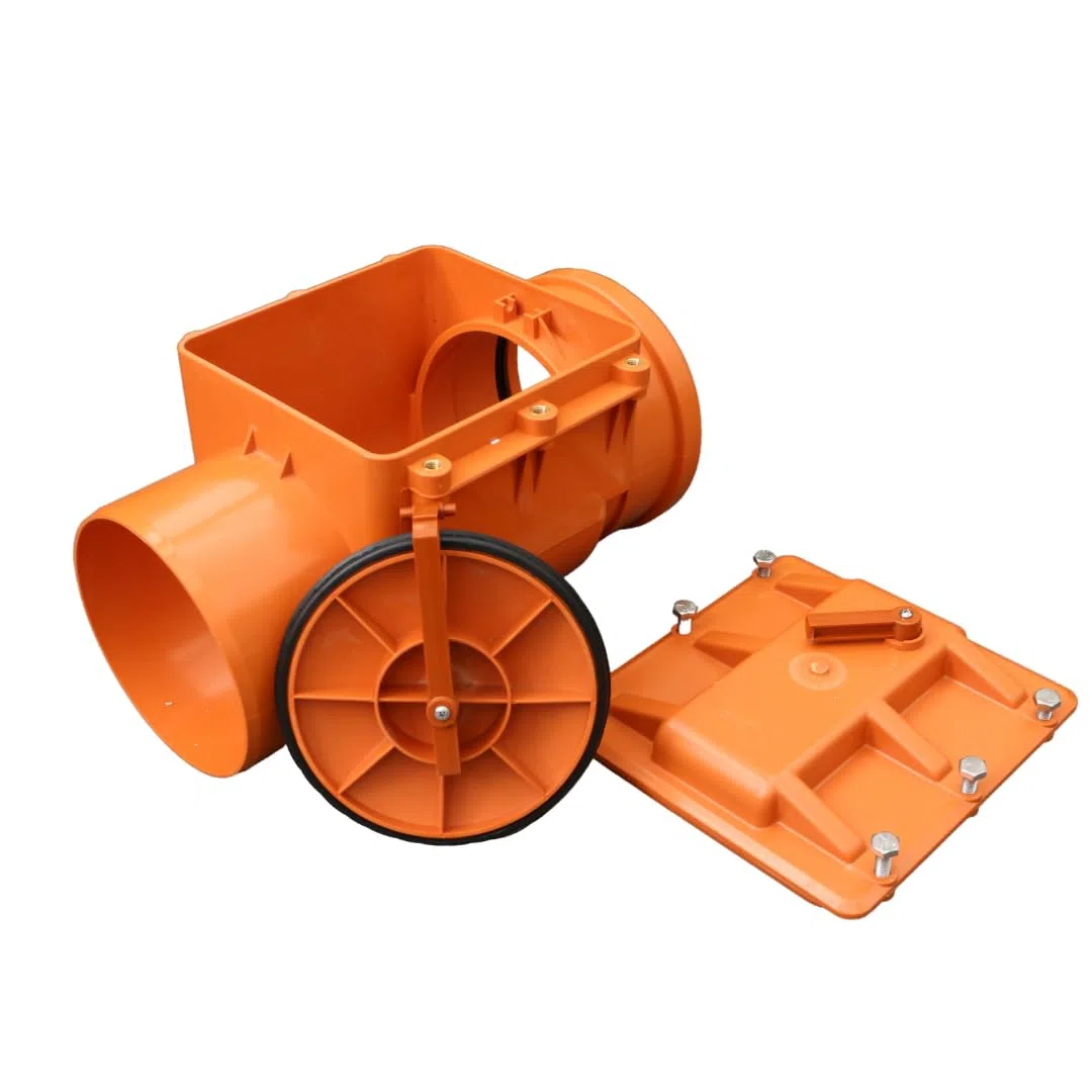 Clapet Anti-Retour Avec Verrouillage Ø 50 à 200 en Orange et Gris au Choix (DN 200 Orange)