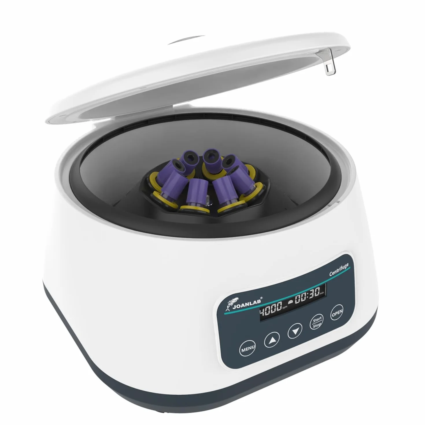 JOANLAB Machine à centrifuger de laboratoire 2 ml/5 ml/10 ml x 8, 15 ml x 4 centrifugeuses de table basse vitesse 500-4000 tr/min, 2180 x g RCF Digital Benchtop centrifugeuse avec minuterie