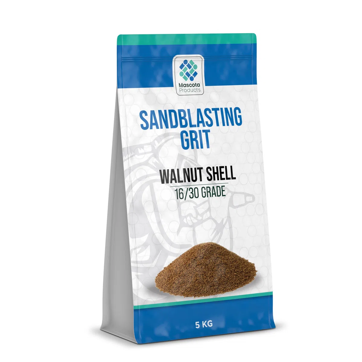 Grains de sablage coquille de noyer 16/30 (0,5mm-1mm) - Biodégradable et réutilisable pour le nettoyage des moteurs et culasses de voiture - Pochette de 5 kg
