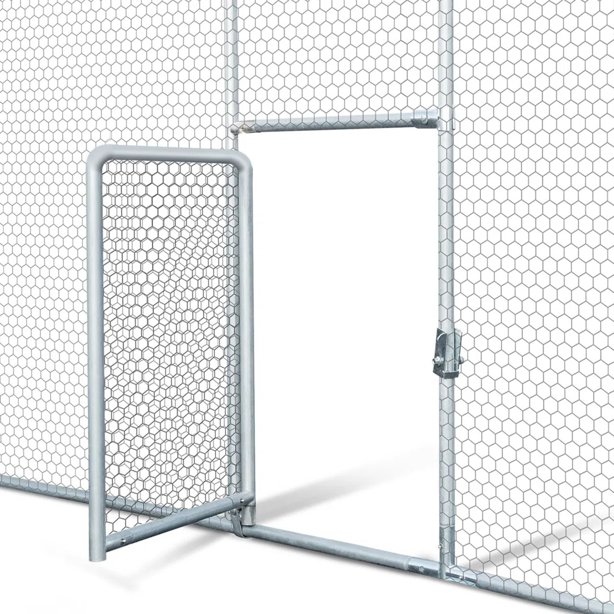 IDMarket - Enclos poulailler dôme 15 m² Parc grillagé 3x5 M avec Porte latérale
