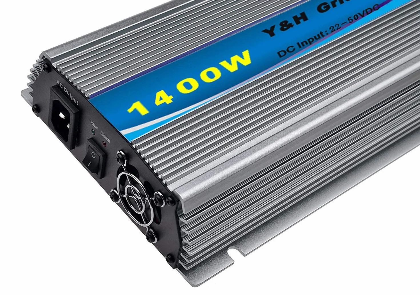Y&H 1400W Onduleur de réseau MPPT Onde sinusoïdale pure DC30-45V à AC220V sortie pure connexion au réseau à onde sinusoïdale Onduleur à grille solaire pour panneaux solaires de 24 V 30 V 36 V