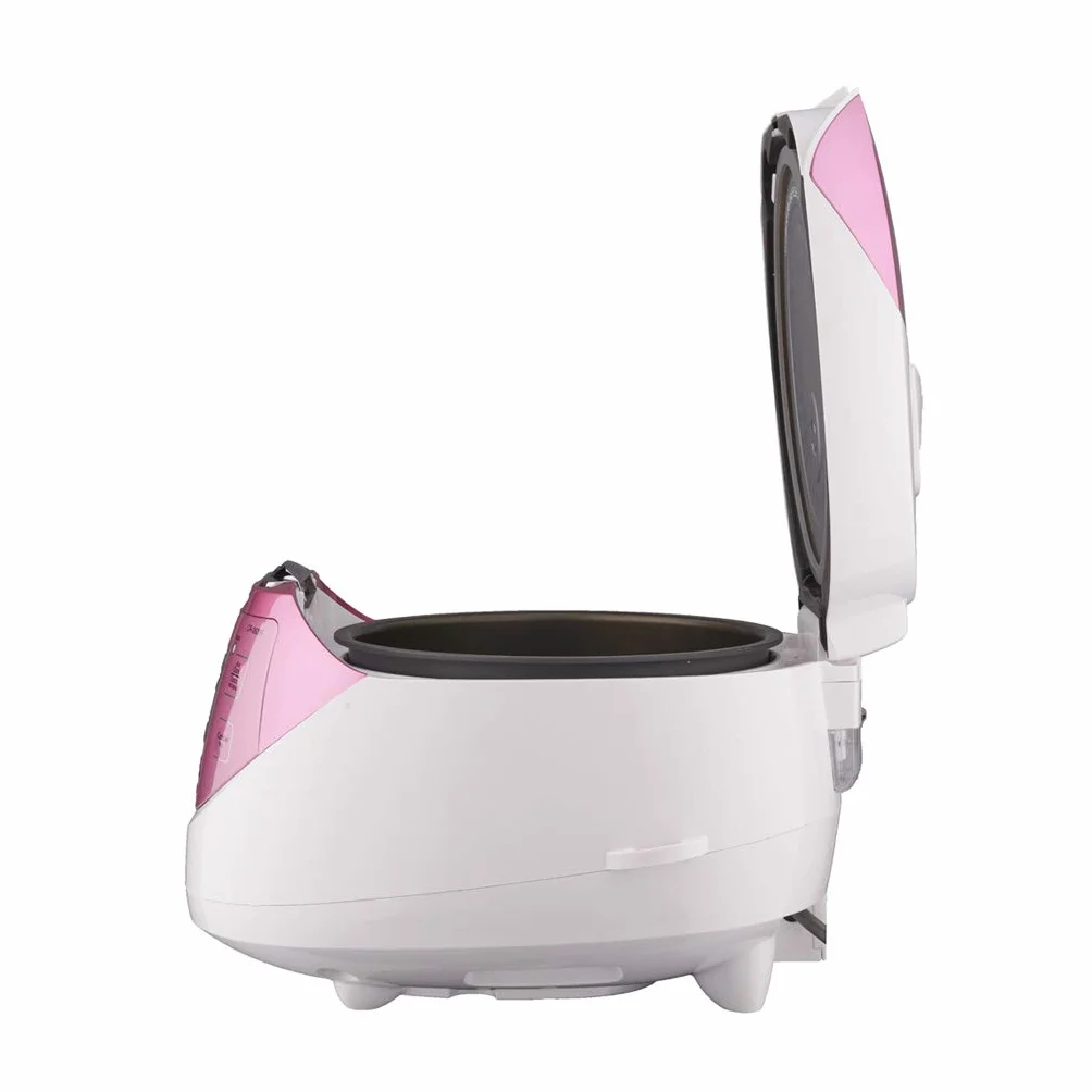 CUCKOO CR-0631F Micom Cuiseur à riz 6 tasses (non cuit)/12 tasses (cuit) avec pot intérieur antiadhésif, 7 modes de menu, écran LCD, technologie Fuzzy Logic, nettoyage automatique (blanc/rose)