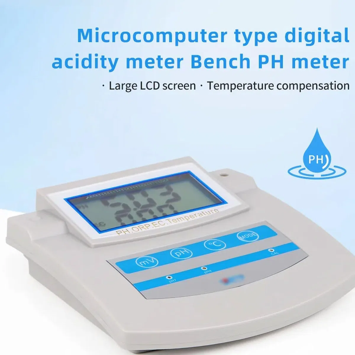 Kit de pH-mètre numérique pour aquariums et laboratoires, avec compensation de température et stockage de données, idéal pour les tests de pêche et d'eau