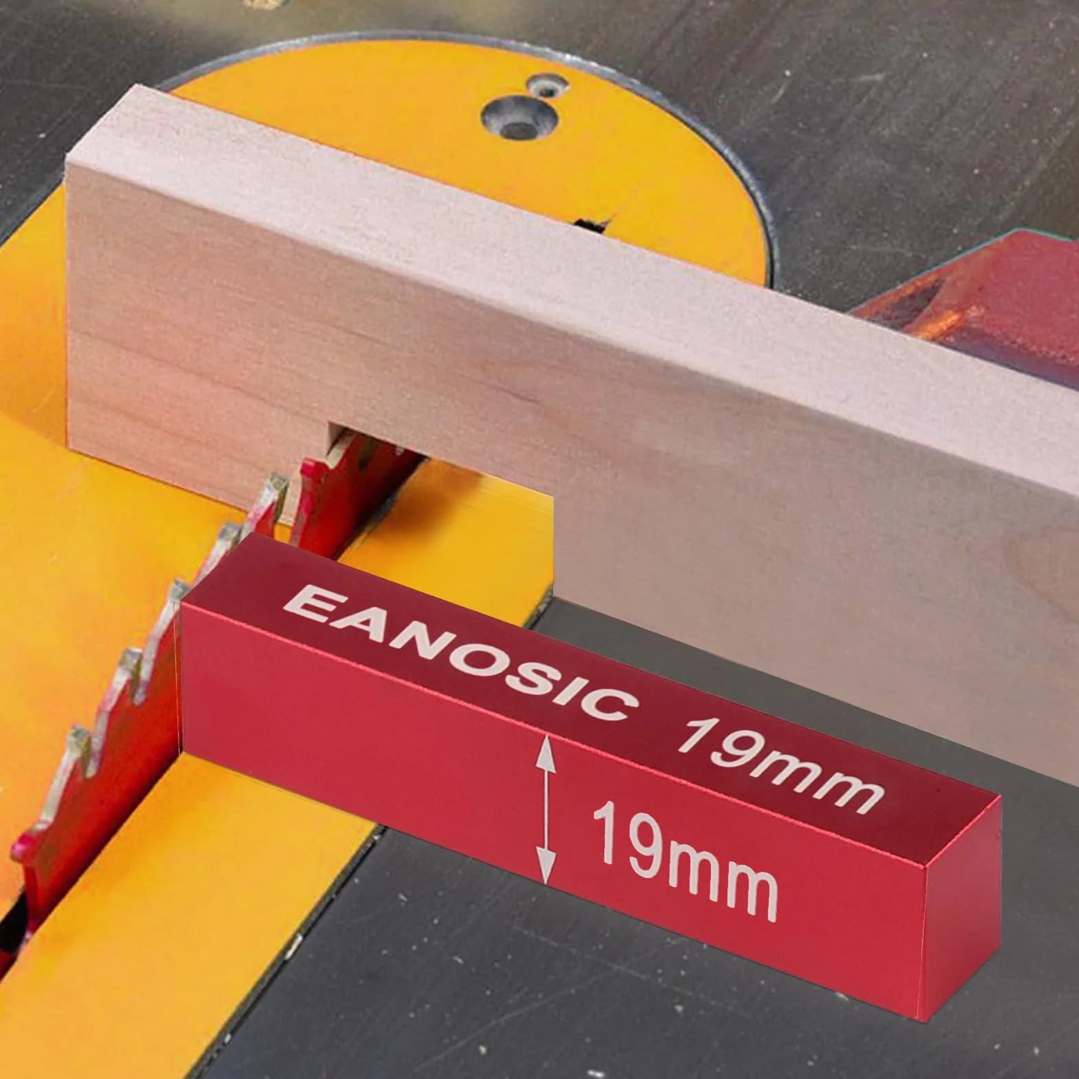 EANOSIC Lot de 15 blocs de configuration métriques en aluminium pour routeur et scie à table, accessoires de travail du bois, barres avec marquages de taille gravés au laser