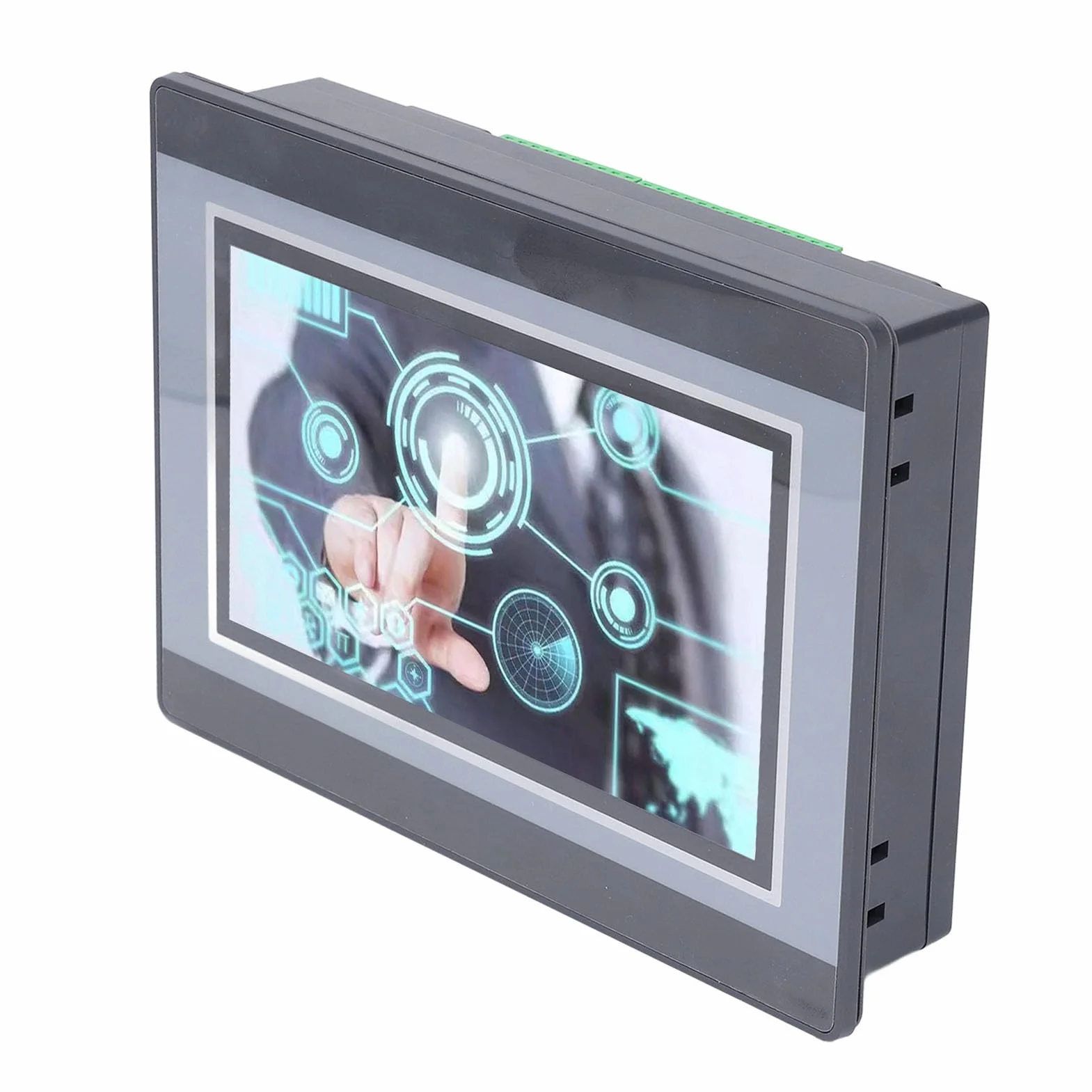 Programmable PLC – Contrôleur HMI, Écran tactile 7 pouces TFT LCD, Résolution 800x480px, DC24V 5A, Sortie relais 8 voies, Moniteur industriel