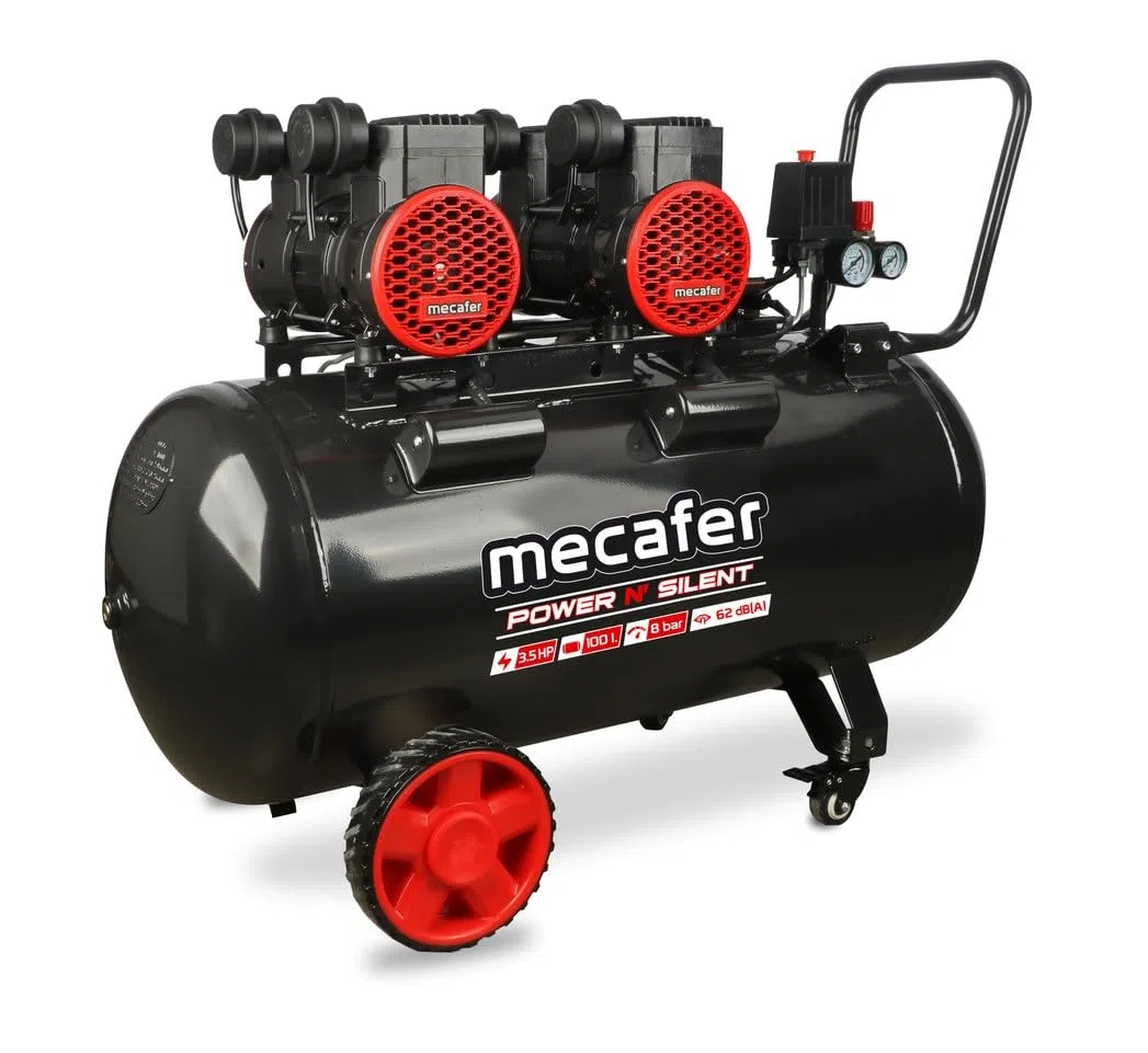 Mecafer Compresseur Power N' Silent 425693-100 L - 3,5 HP