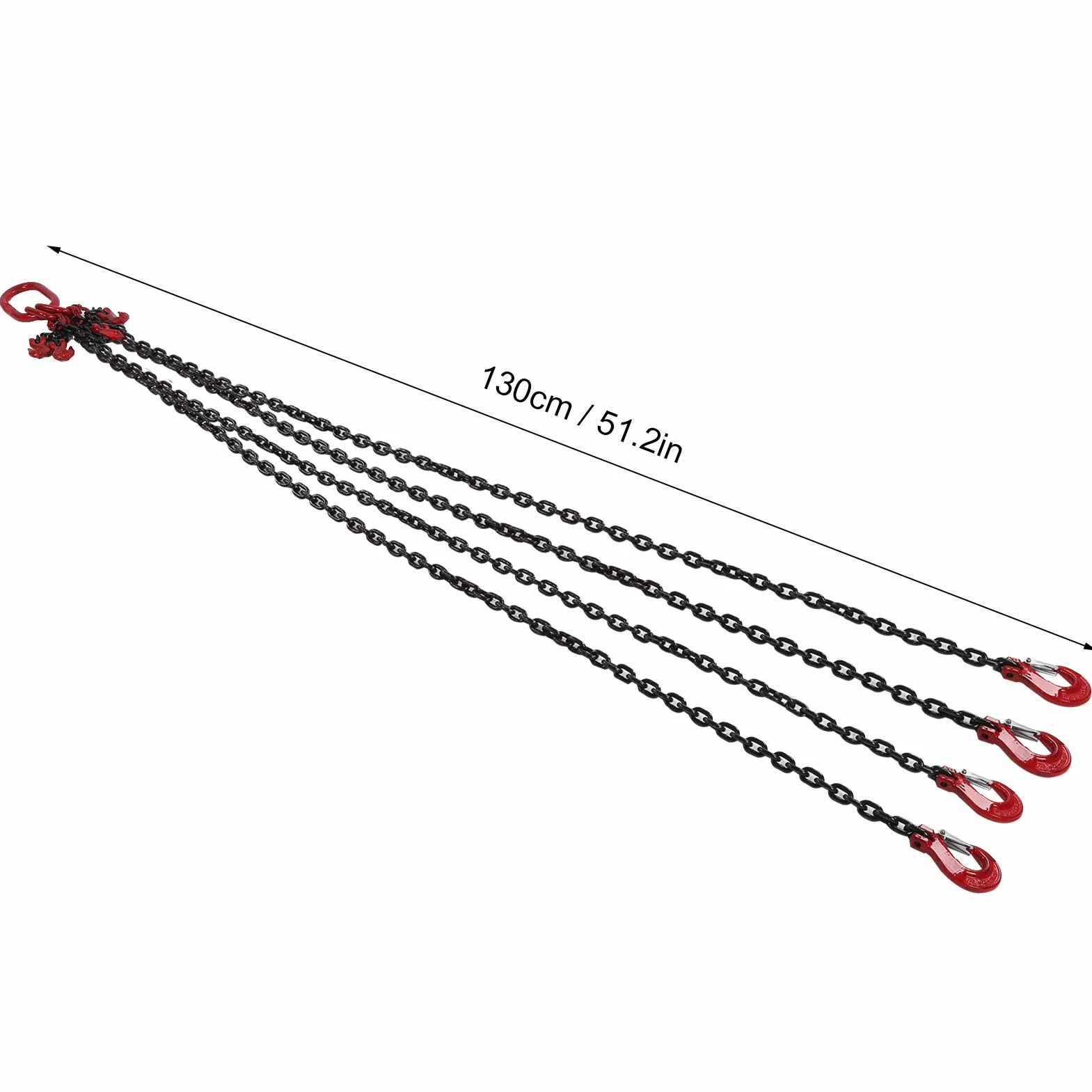 Élingue de Chaîne de Levage 4 Jambes, 6 mm, 2 Mètres, Capacité 4 Tonnes, pour Opérations de Levage Robustes