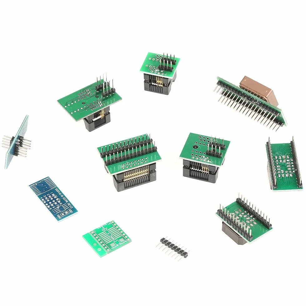 pour TL866II Plus Circuits logiques Programmables Programmeur AVR USB 8051 1Pc EEPROM pour 15000 IC Industriel électrique avec 10 Adaptateur