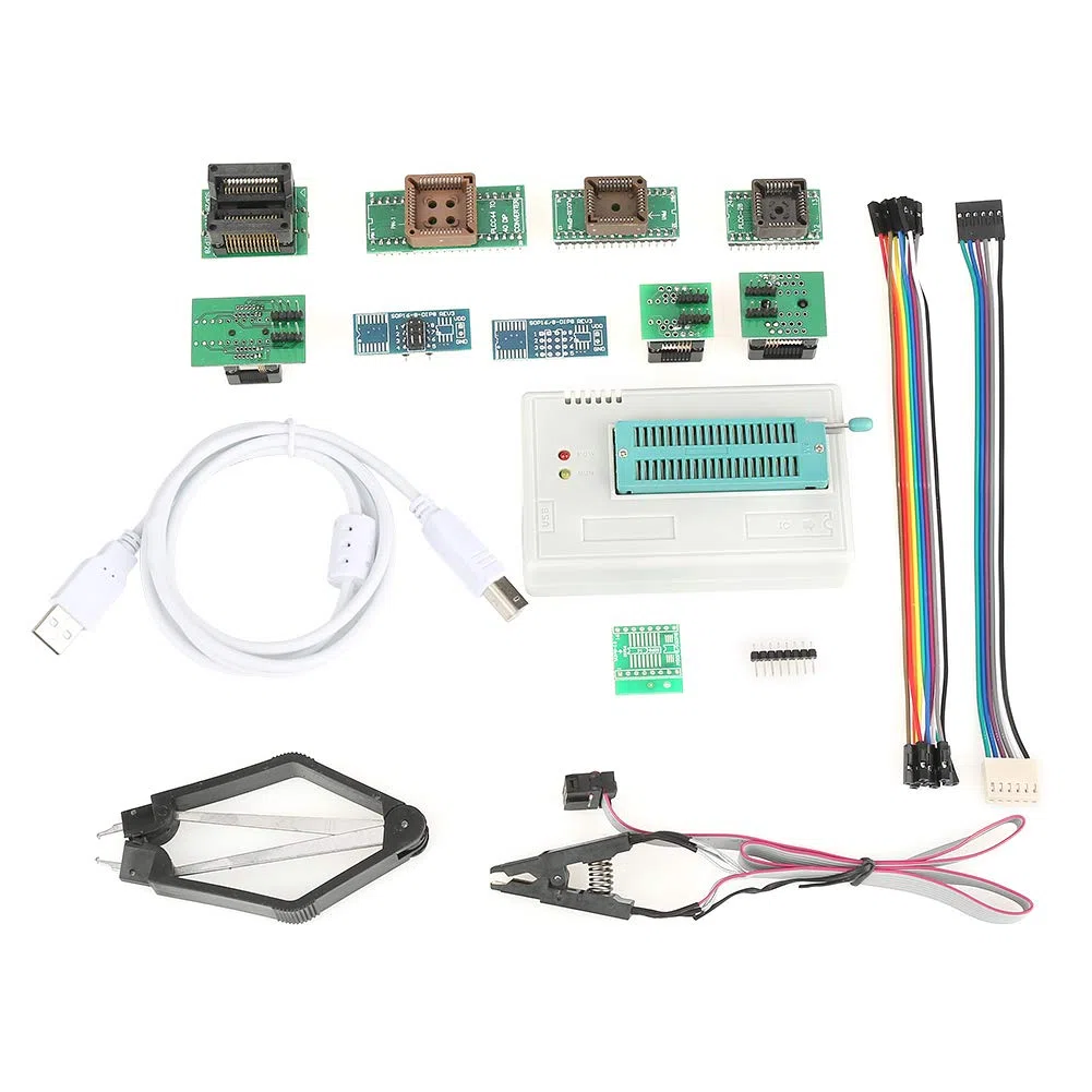pour TL866II Plus Circuits logiques Programmables Programmeur AVR USB 8051 1Pc EEPROM pour 15000 IC Industriel électrique avec 10 Adaptateur