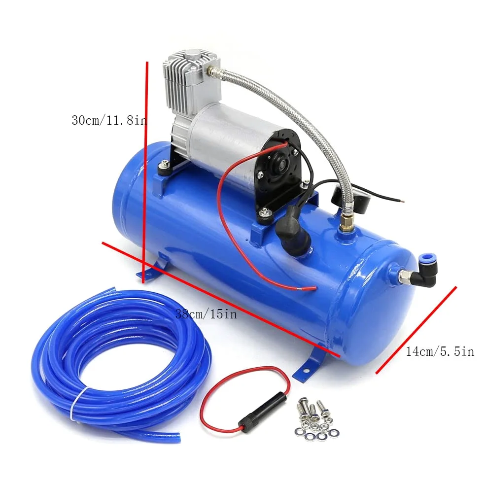 Compresseur d'air 12 V avec réservoir de 6 l pour kit klaxon