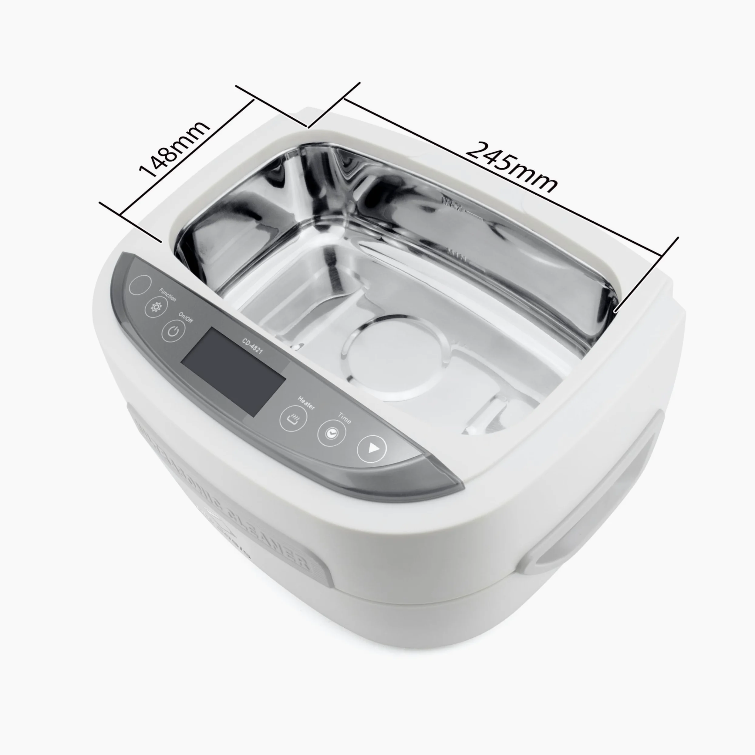 LifeBasis Nettoyeur Ultrasons 2.5L, Bac Ultrasons avec 1-30 Minutes Réglable, Degas et Chauffage Fonction pour Nettoyant Lunettes Montres Bijoux et Argent