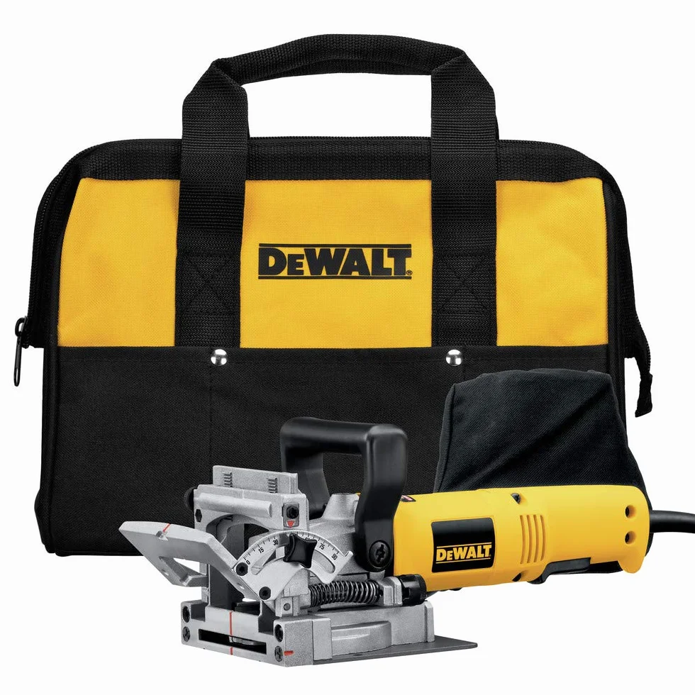 DEWALT - Fraiseuse à lamelle - 10000 tr/mn-600 W - fourni avec 1 lame de fraisage HM (102 mm) - 1 sac à poussière - 1 clé de serrage - DW682K-QS