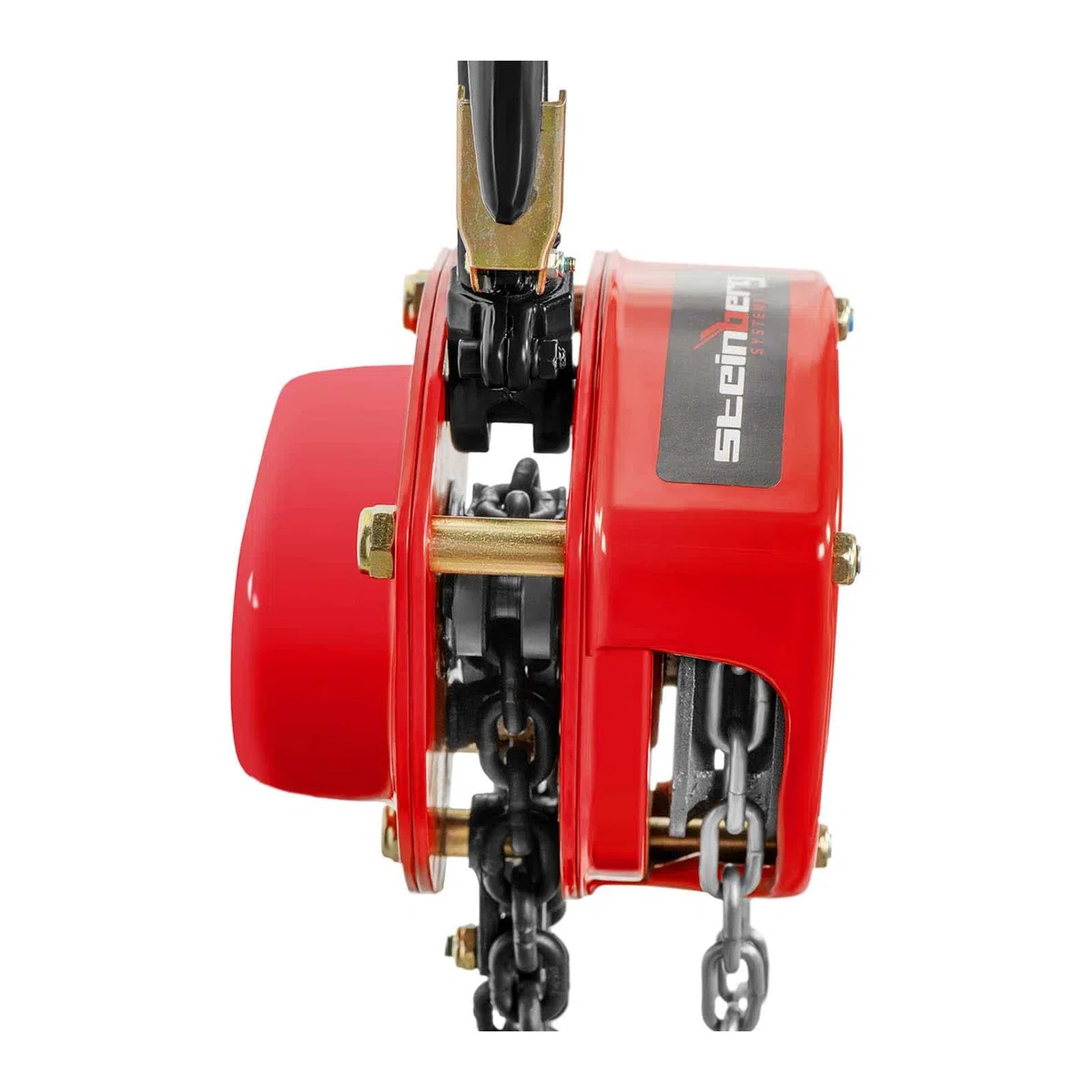 Steinberg Systems SBS-FZ 2000/6M Palan Manuel Mécanique À Chaine Poulie 2 tonnes (Capacité de charge : 2 000 kg, Hauteur levage : 6 m, Matériau : acier au carbone, chromé, Maillons chaine : 6 mm,)