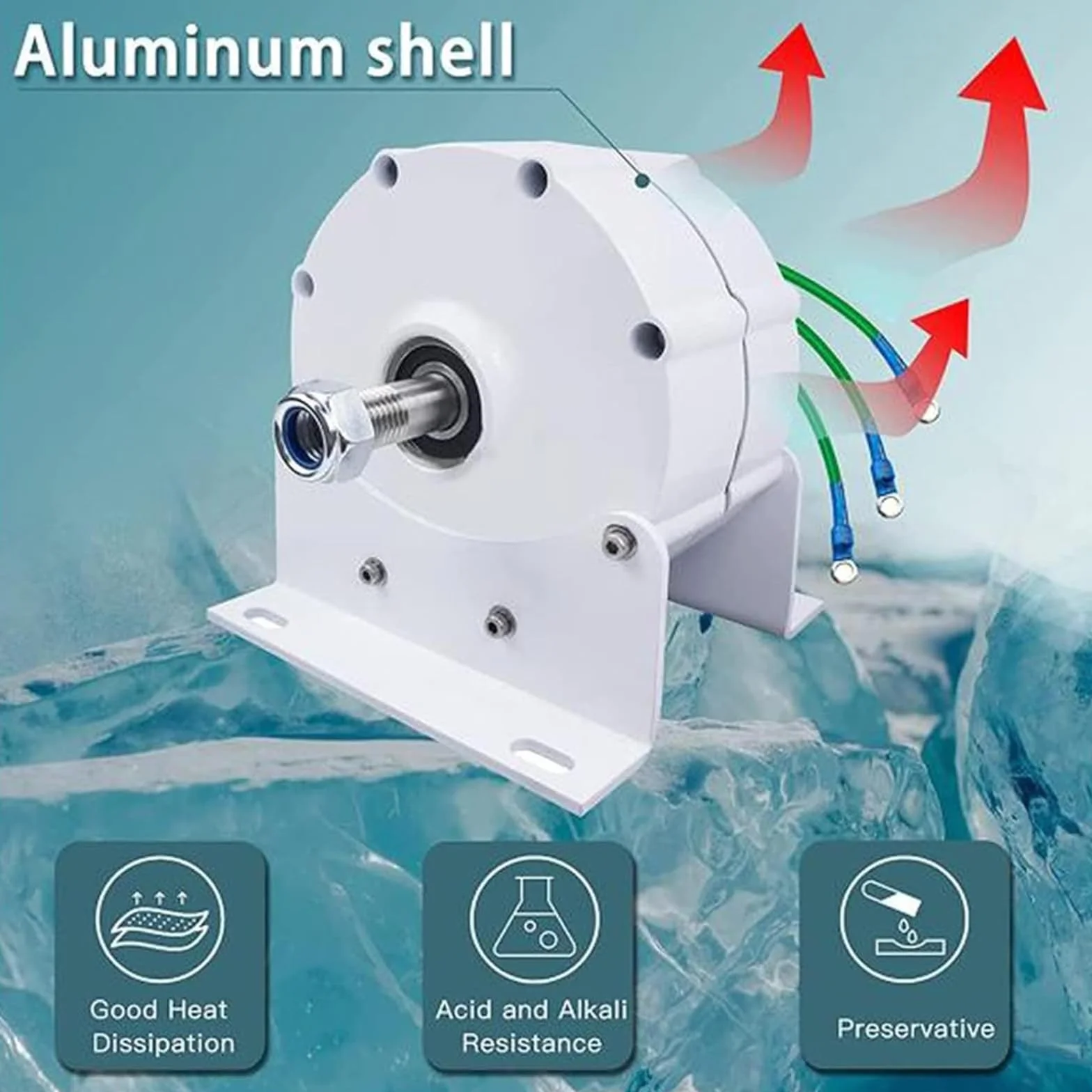 Générateur Aimant Permanent 12000W sans Engrenage, Générateurs Alternateurs AC 12V 24V 48V 120V 220V avec Une Utilisation de Base pour La Turbine À Éoliennes,220V