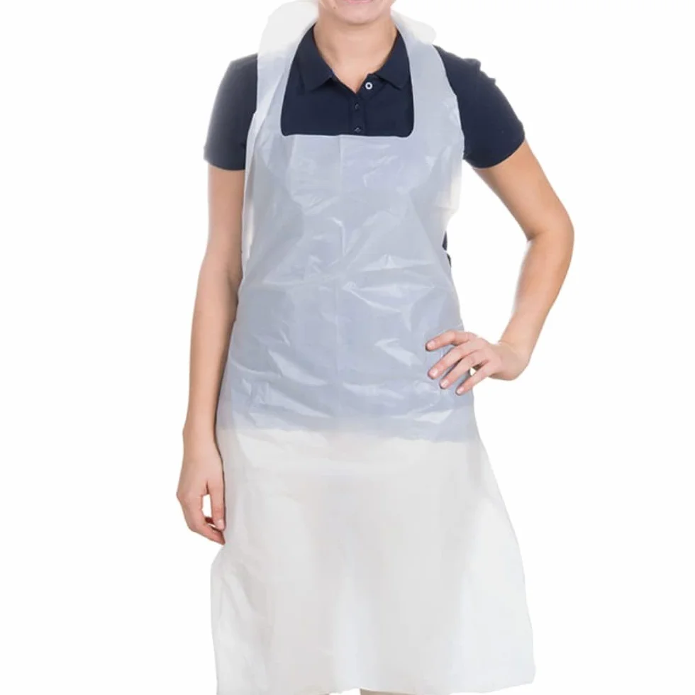 Lot de 100 tabliers jetables de qualité supérieure pour homme et femme - 700 mm x 1170 mm - En polyéthylène - Pour adultes - 16 microns - Emballés à plat - Taille et spécifications (NHS)