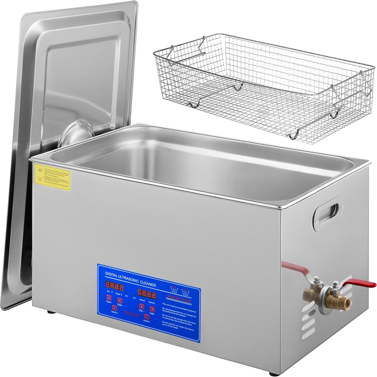 VEVOR Nettoyeur A Ultrasons 22L,Nettoyeur ultrasons 480W 220V,Ultrasonic Cleaner Professionnel à 80 Degrés,Nettoyeur Digital Affichage Ultrasonique pour les bijoux,les lab, les équipements industriels