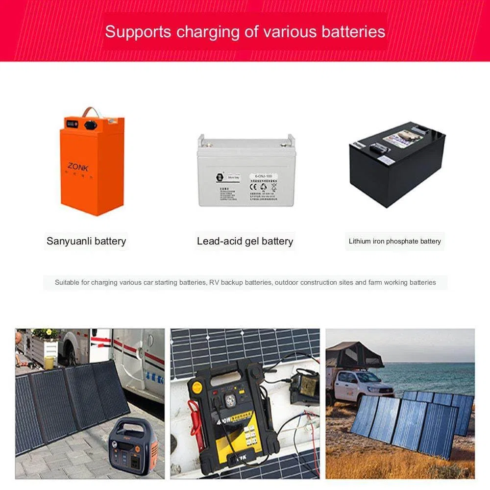 Chargeur Solaire 400W d'urgence Pliable, étanche et Anti-salissure, Sac à Dos de Camping, randonnée, téléphone Portable, Batterie Externe, Tablette, Petite Centrale électrique,500W
