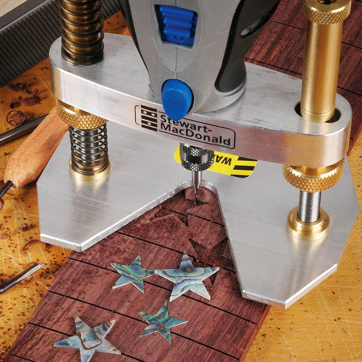 StewMac - Base de Défonceuse de Précision, Base Réglable pour Outils Rotatifs, Incrustations, Rainures de Frettes et Réparation de Guitare