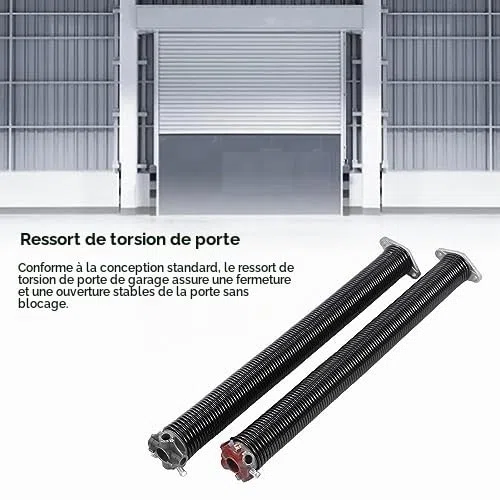 Ausla 2 Ressorts de Torsion pour Porte de Garage de 2 Pouces, Fabriqués en Bobine d'Acier et Baril en Aluminium, Minimum 18 000 Cycles pour Remplacement et Installation Familiale (11x70cm)