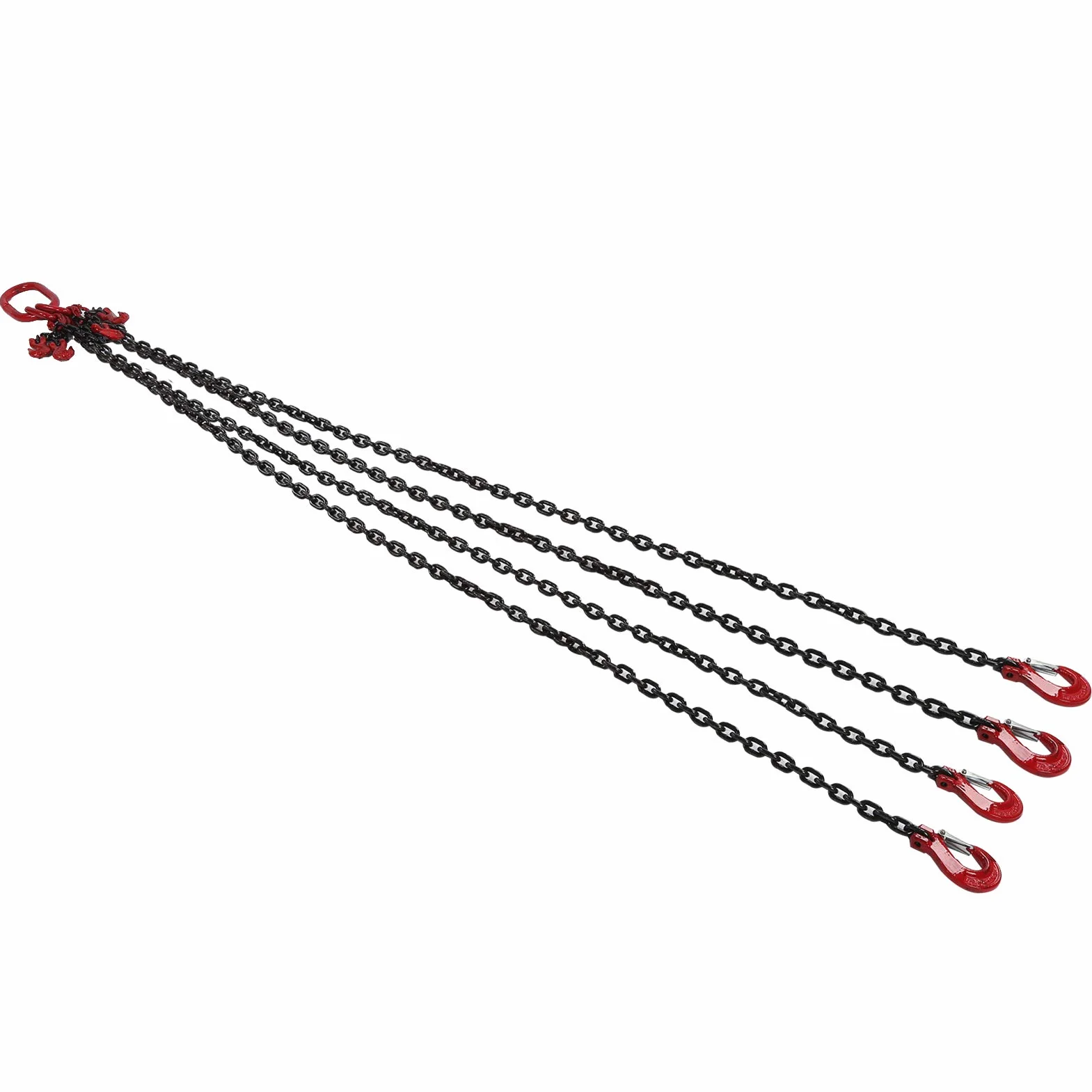 Élingue de Chaîne de Levage 4 Jambes, 6 mm, 2 Mètres, Capacité 4 Tonnes, pour Opérations de Levage Robustes