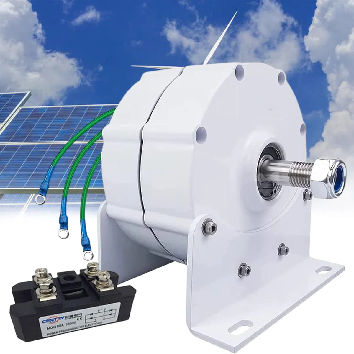 Générateur Aimant Permanent 12000W sans Engrenage, Générateurs Alternateurs AC 12V 24V 48V 120V 220V avec Une Utilisation de Base pour La Turbine À Éoliennes,220V