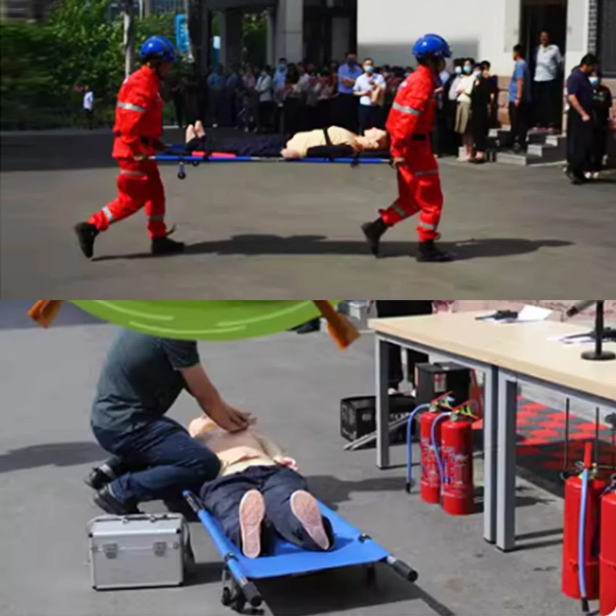 Civière Médicale Pliante, Brancard Portative en Acier Inoxydable, Bleue d'urgence Brancard, Panneau de Transfert du Patient Polyvalente, pour Le Sauvetage en Cas D'accident