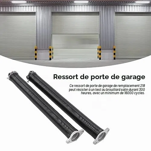 Ausla 2 Ressorts de Torsion pour Porte de Garage de 2 Pouces, Fabriqués en Bobine d'Acier et Baril en Aluminium, Minimum 18 000 Cycles pour Remplacement et Installation Familiale (11x70cm)