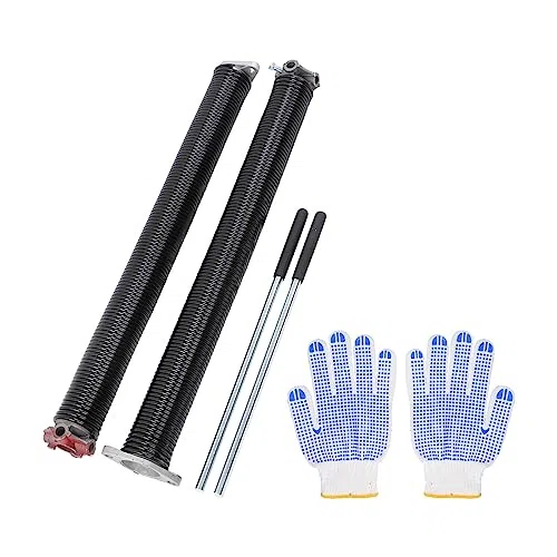 Ausla 2 Ressorts de Torsion pour Porte de Garage de 2 Pouces, Fabriqués en Bobine d'Acier et Baril en Aluminium, Minimum 18 000 Cycles pour Remplacement et Installation Familiale (11x70cm)