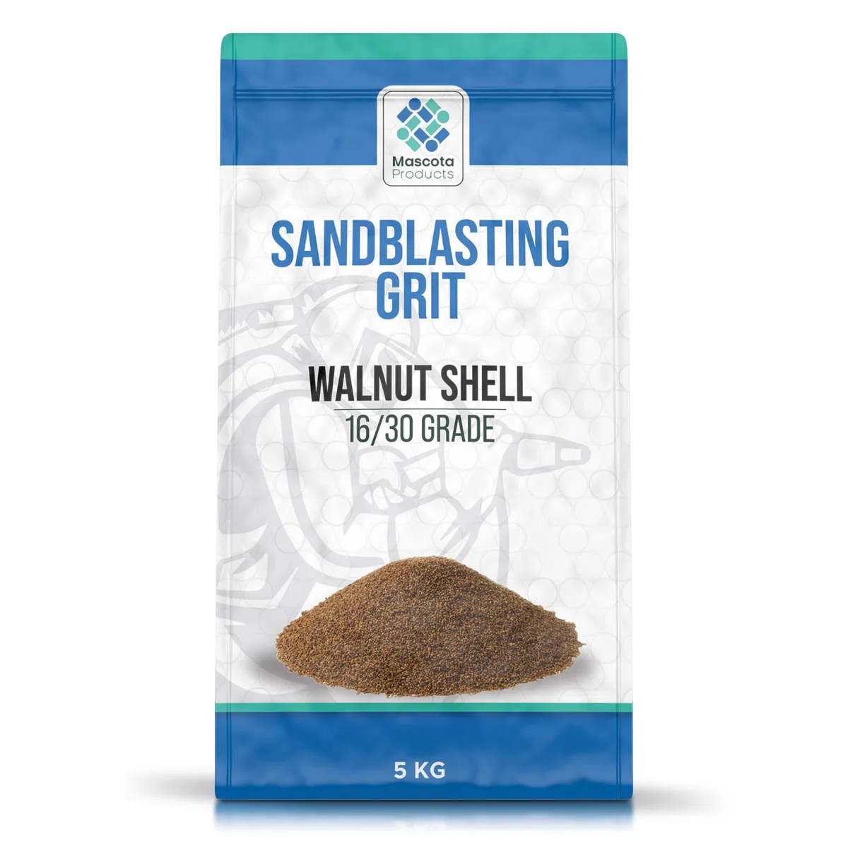 Grains de sablage coquille de noyer 16/30 (0,5mm-1mm) - Biodégradable et réutilisable pour le nettoyage des moteurs et culasses de voiture - Pochette de 5 kg