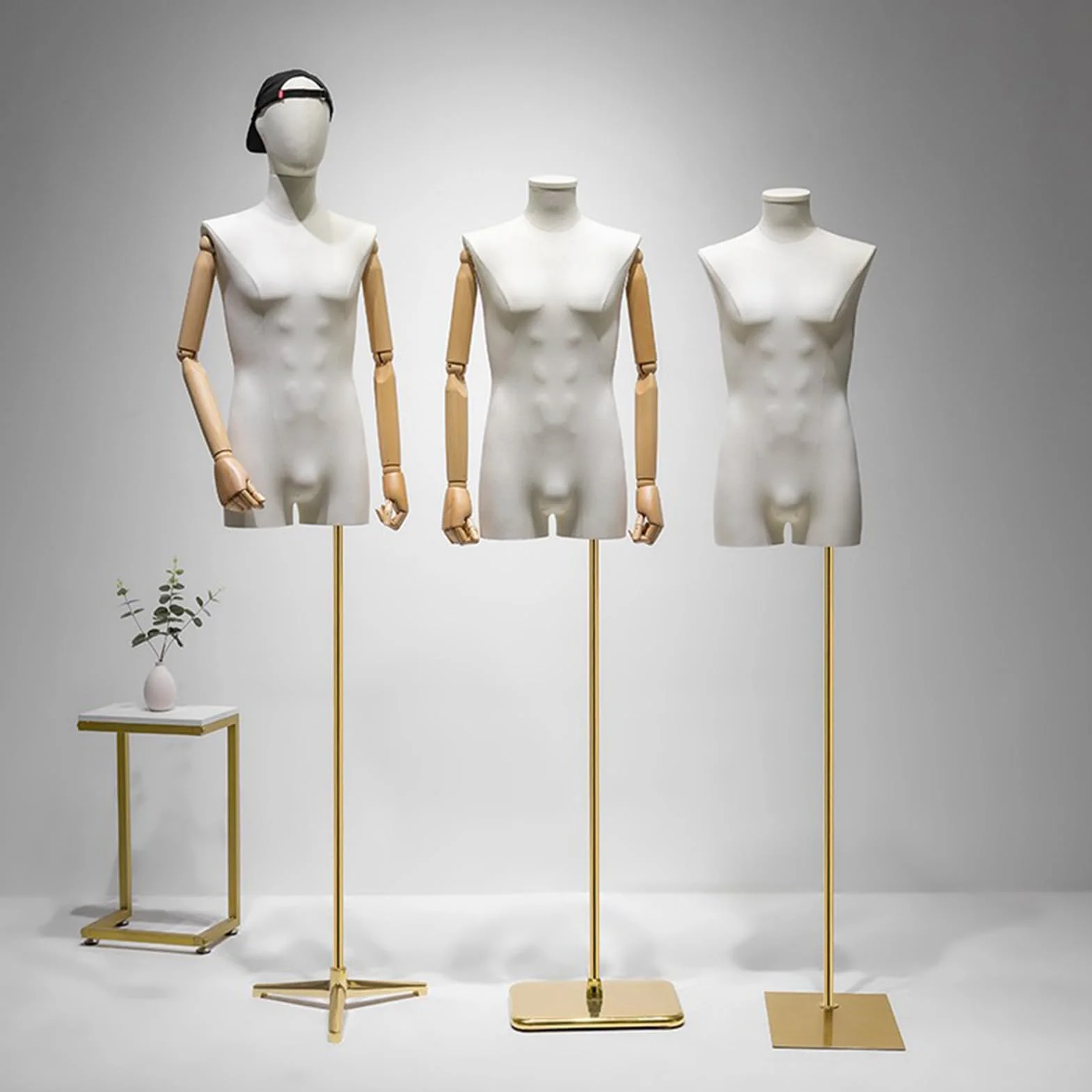 Mannequin Homme, Buste Mannequin Couture de Vitrine Réglable en Hauteur (160-240cm), Manequin Masculin sur Pied pour Vêtement de Présentation Hommes Couture et Design de Mode