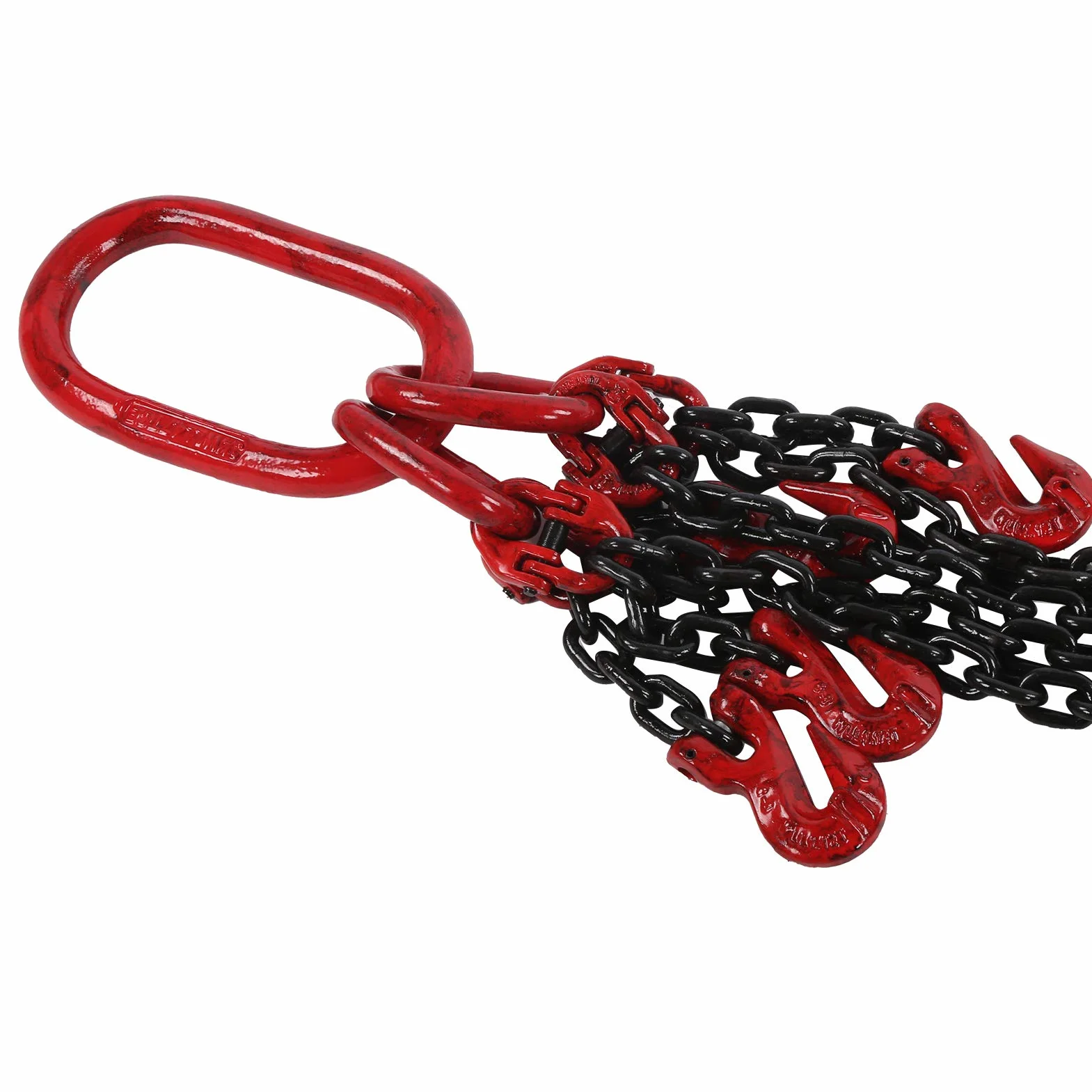 Élingue de Chaîne de Levage 4 Jambes, 6 mm, 2 Mètres, Capacité 4 Tonnes, pour Opérations de Levage Robustes