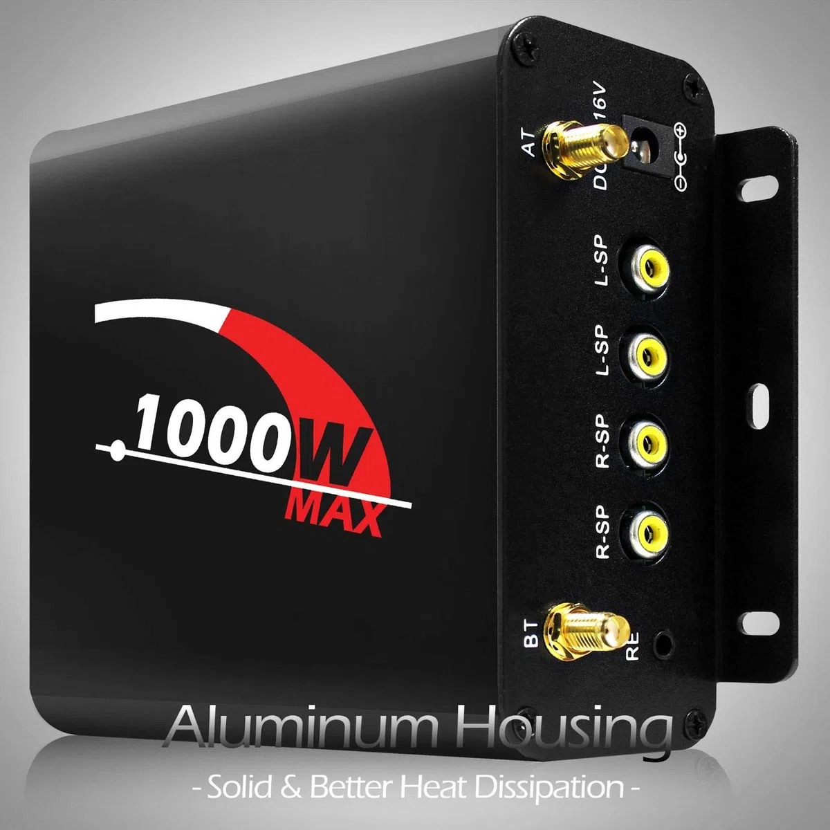 1000W Moto Amplificateur 4 Haut-parleurs Étanches Bluetooth Stéréo Audio Système AUX MP3 USB SD FM Radio pour Harley Touring Cruiser ATV UTV Scooter (Noir)