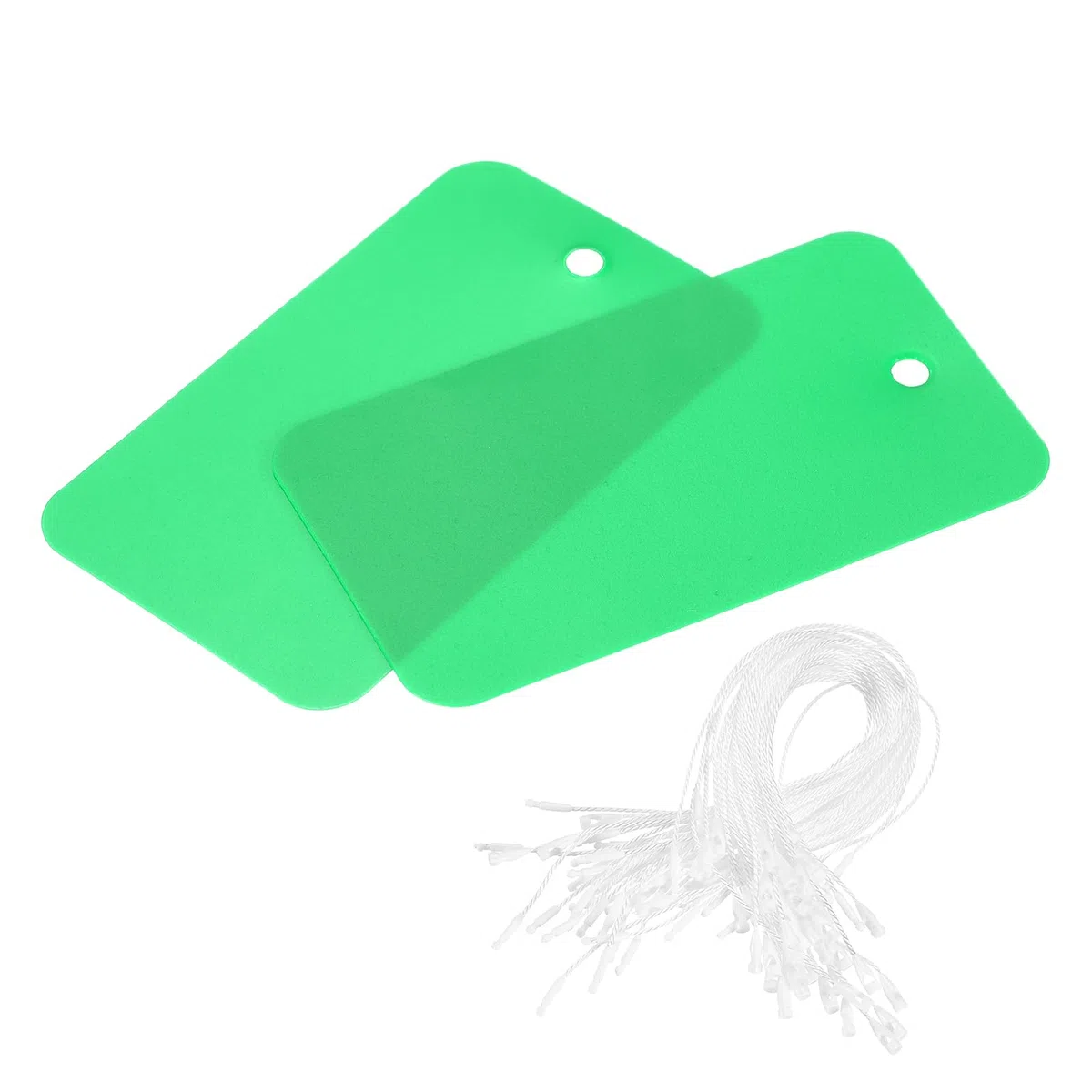 QUARKZMAN Étiquettes D'transport En Plastique Filaire Imperméables,Pour Étiquettes D'identification De Produit,Étiquetage Extérieur,1.6x2.8 Pouce Vert Clair 50pcs Avec Corde