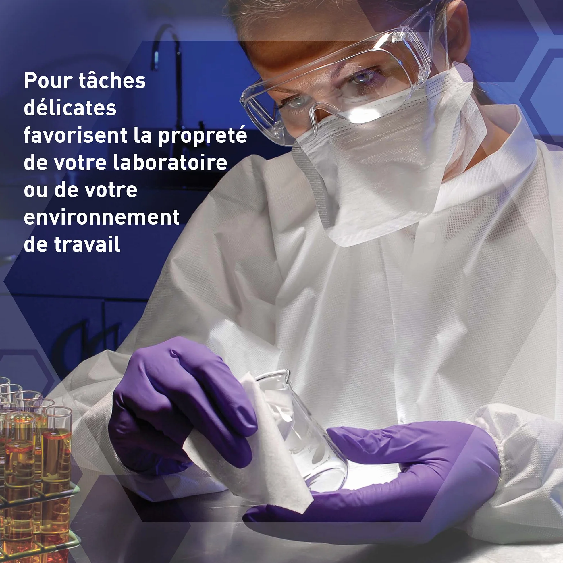 Essuyeurs de précision Kimtech Science 7552 - 30 boîtes distributrices de 286 essuyeurs blancs petit format, 1 épaisseur = 8 580 formats