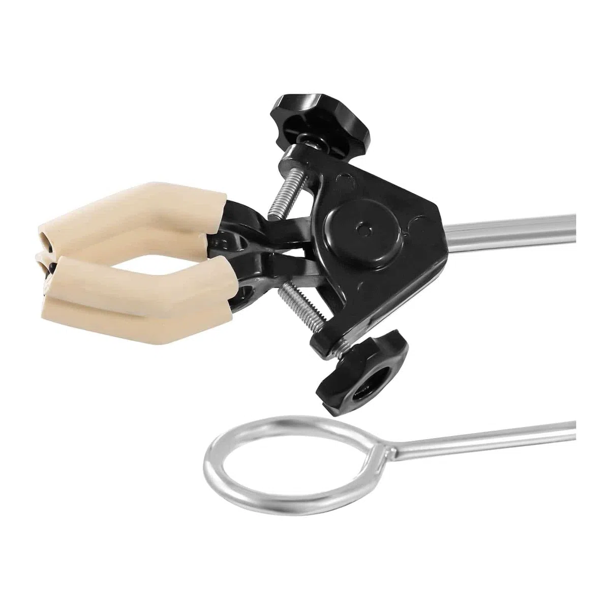 Steinberg Systems SBS-LS-600 Support Statif Universel De laboratoire Avec Matériel De Fixation (Tige : 600 x 10 mm, avec 3 pinces, avec 3 anneaux (60 / 80 / 100 mm))